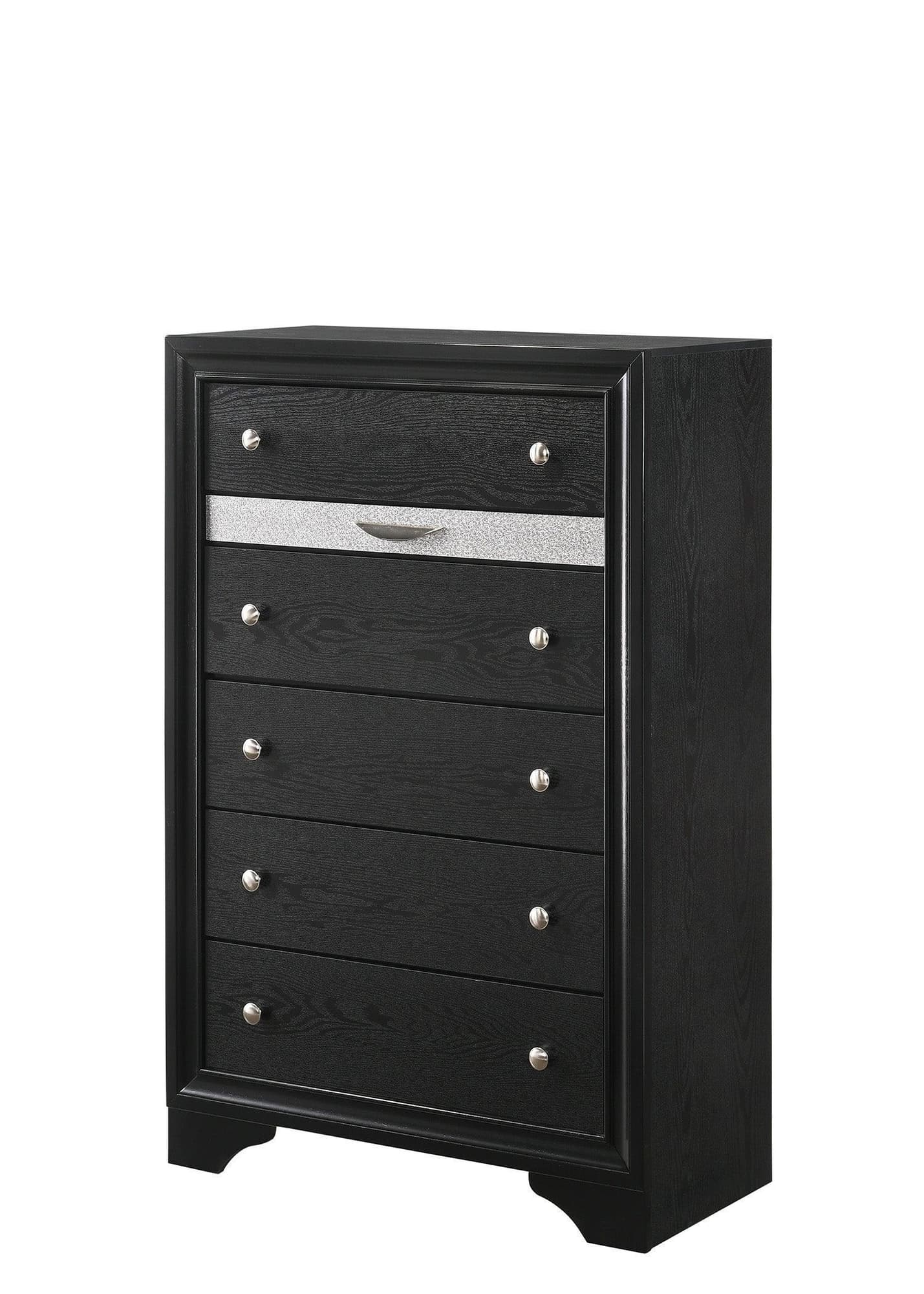 Regata Chest Black silver 5 Drawers - Image 1