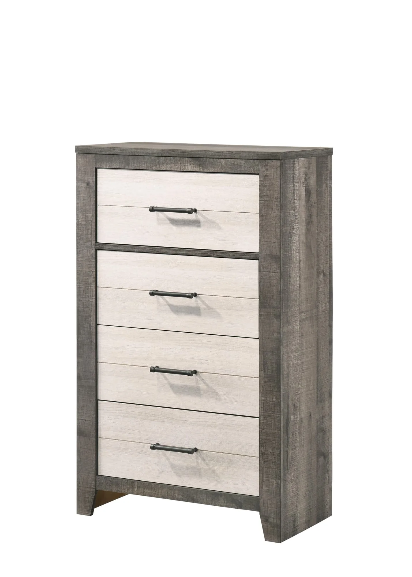 Rhett Chest Brown Cream 4 Drawers - Image 1
