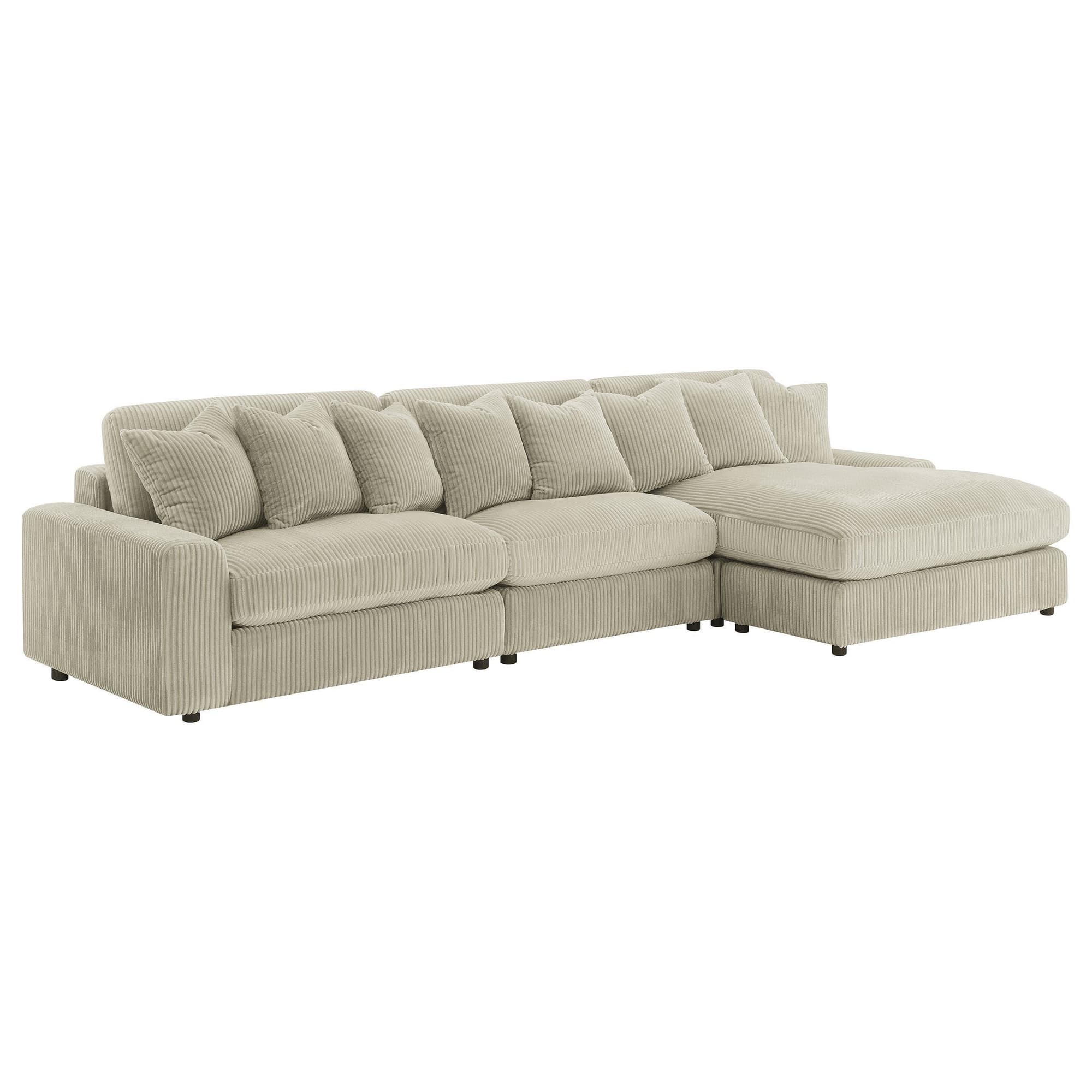 Blaine Upholstered Reversible Chaise Sectional Sofa Sand - Image 1