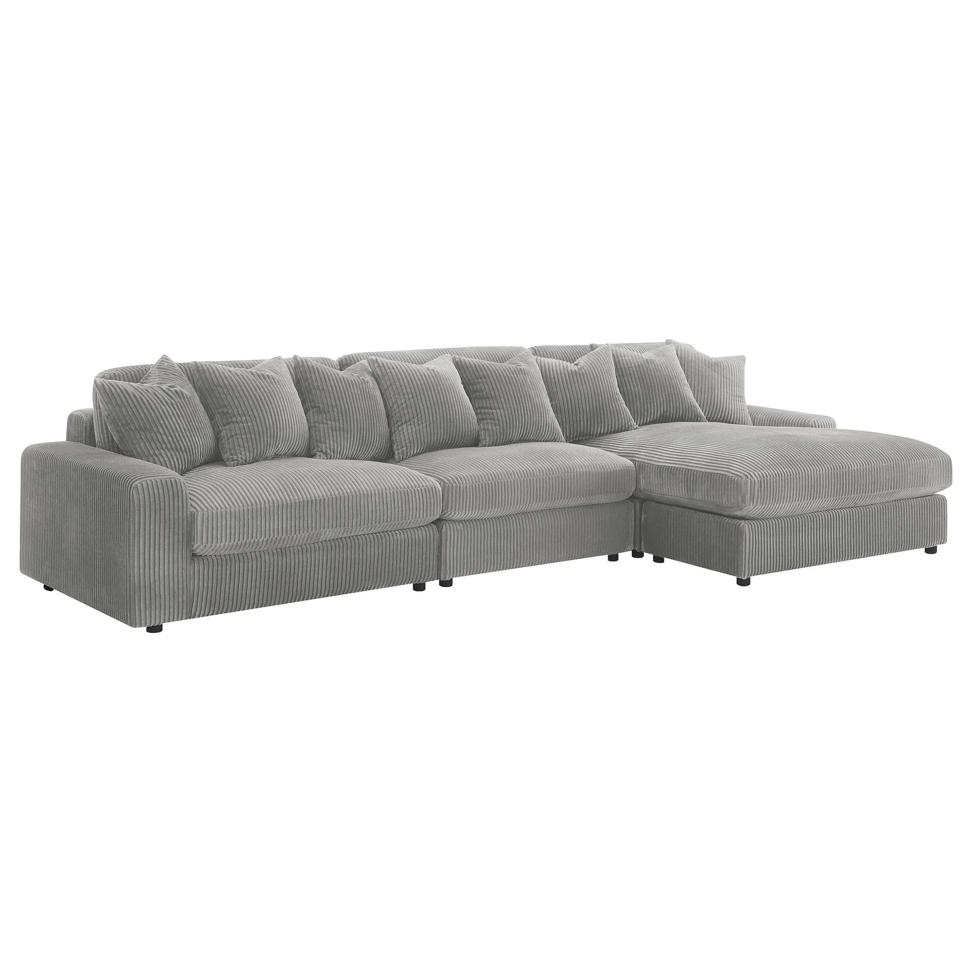 Blaine Upholstered Reversible Chaise Sectional Sofa Fog - Image 1