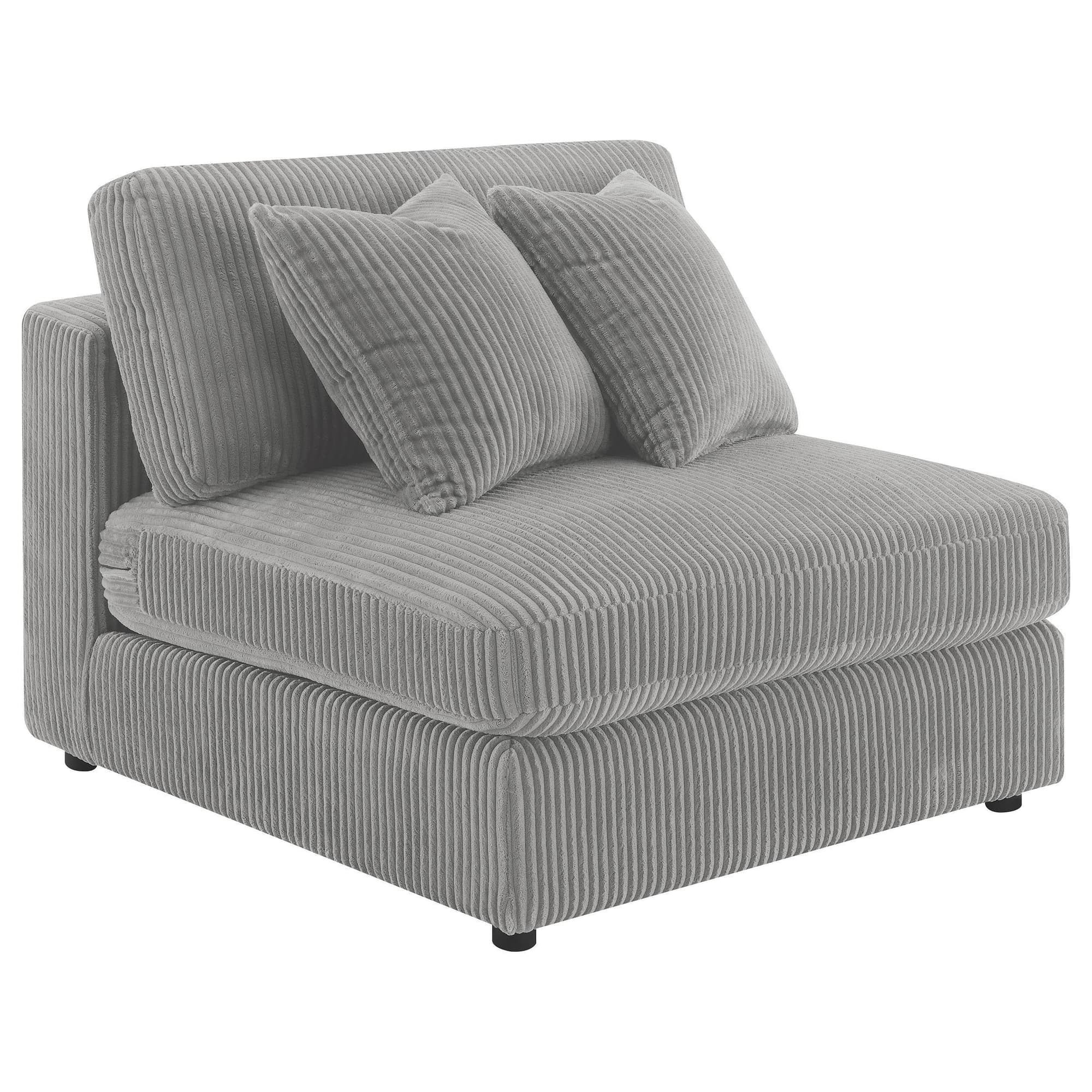 Blaine Upholstered Armless Chair Fog - Image 1