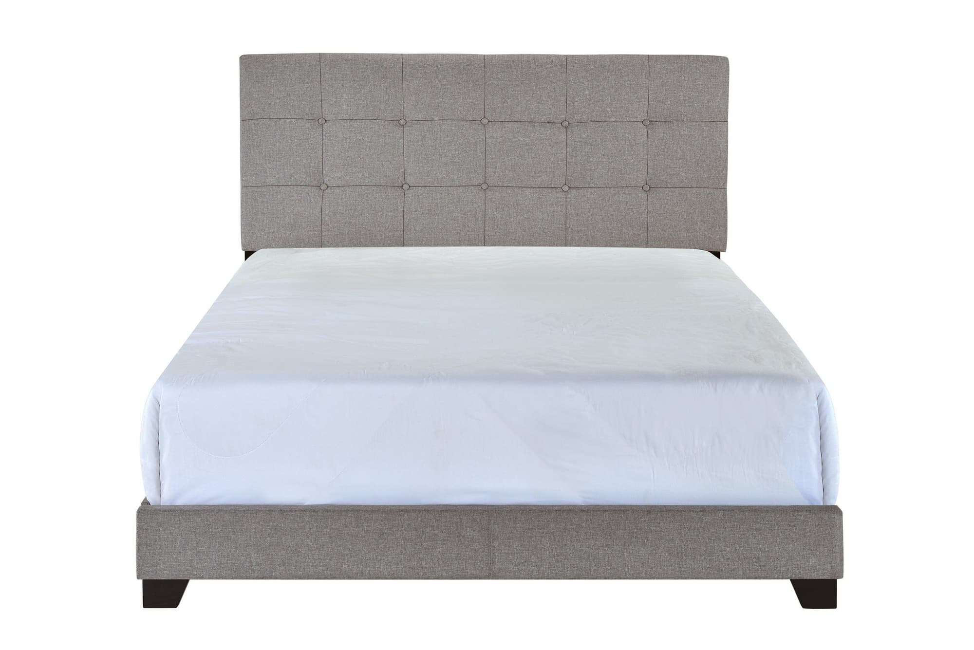Florence Gray Fabric Upholstered Tufted King Bed - Image 1