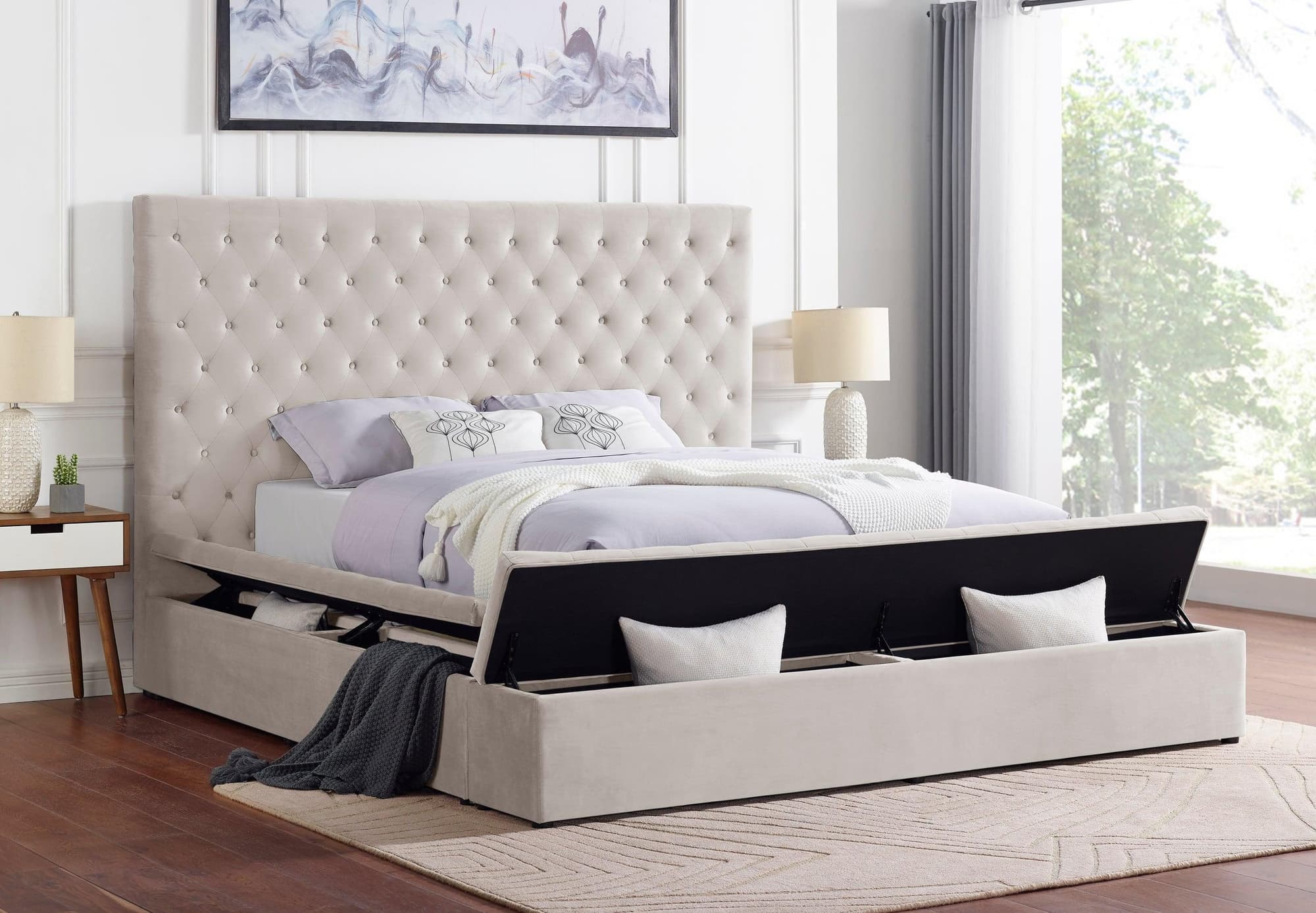 Paris Beige Platform King Bed - Image 1
