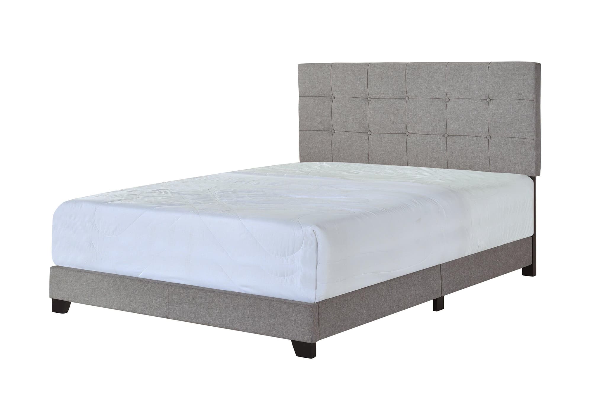Florence Gray Fabric Upholstered Tufted Queen Bed - Image 1