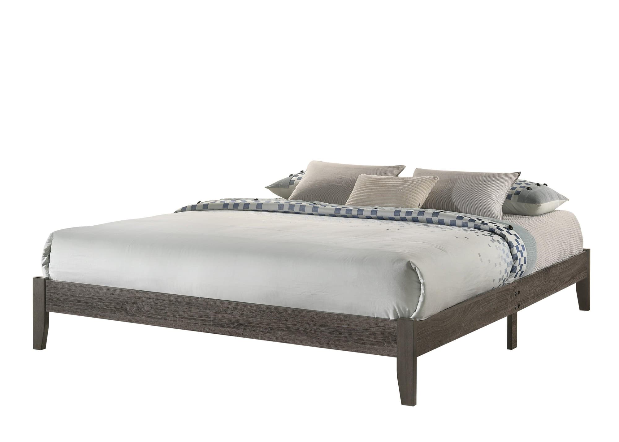 Skyler Gray Platform Queen Bed - Image 1