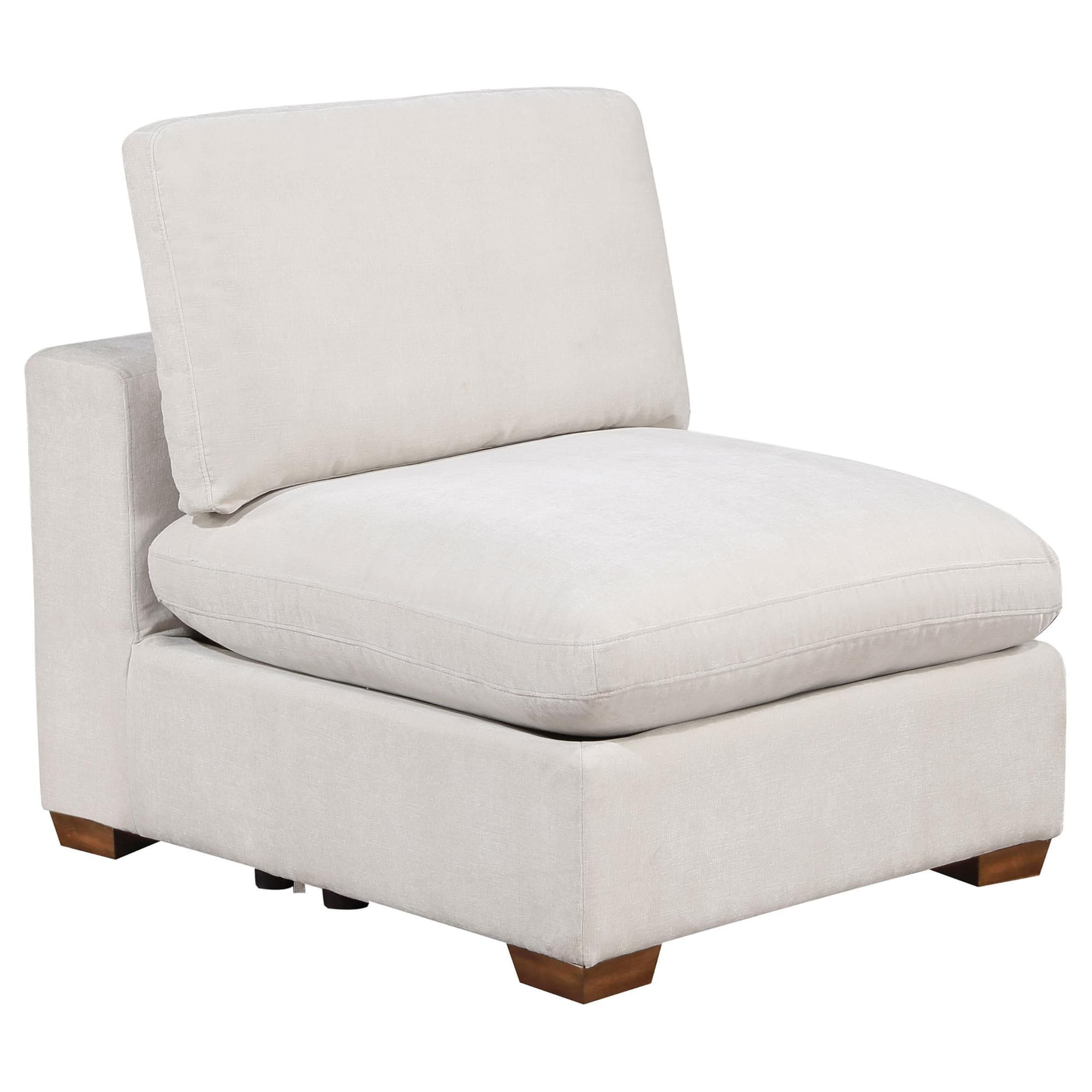 Lakeview Upholstered Armless Chair Ivory - Image 1