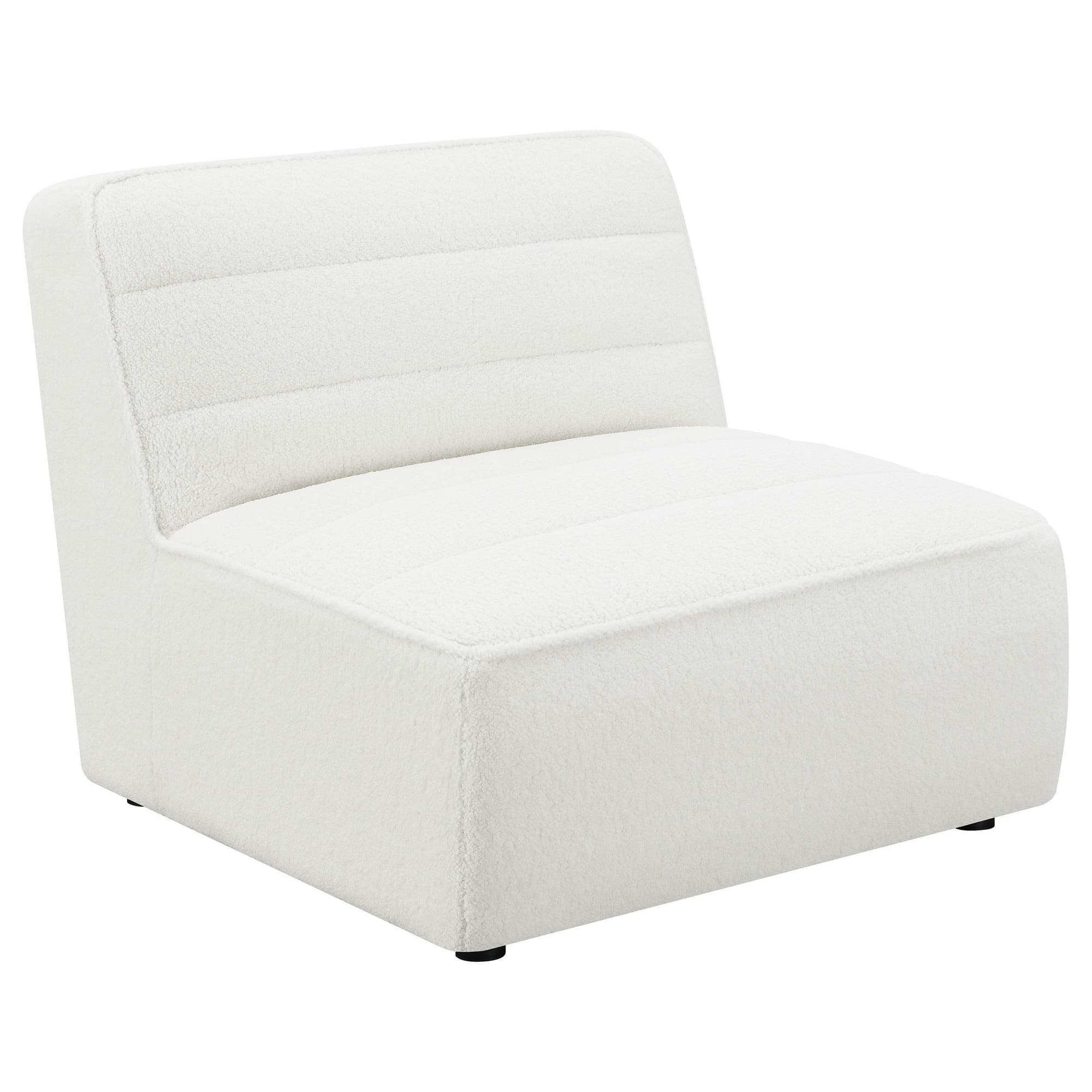 Sunny Upholstered Armless Chair Natural - Image 1