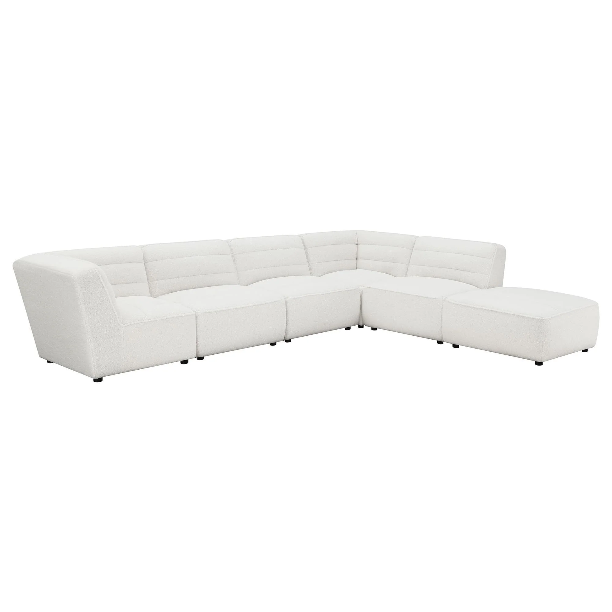 Sunny 6-Piece Upholstered Modular Sectional Sofa Natural - Image 1