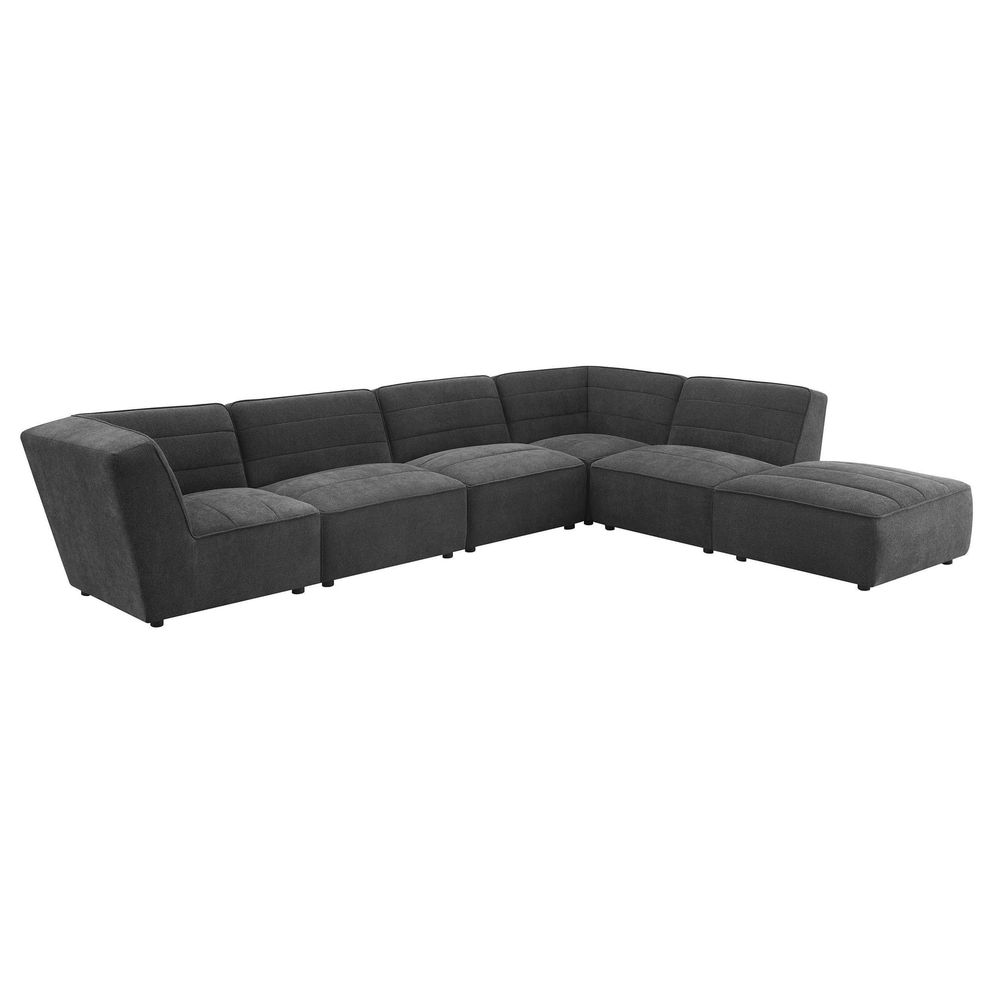 Sunny 6-Piece Upholstered Modular Sectional Sofa Charcoal - Image 1