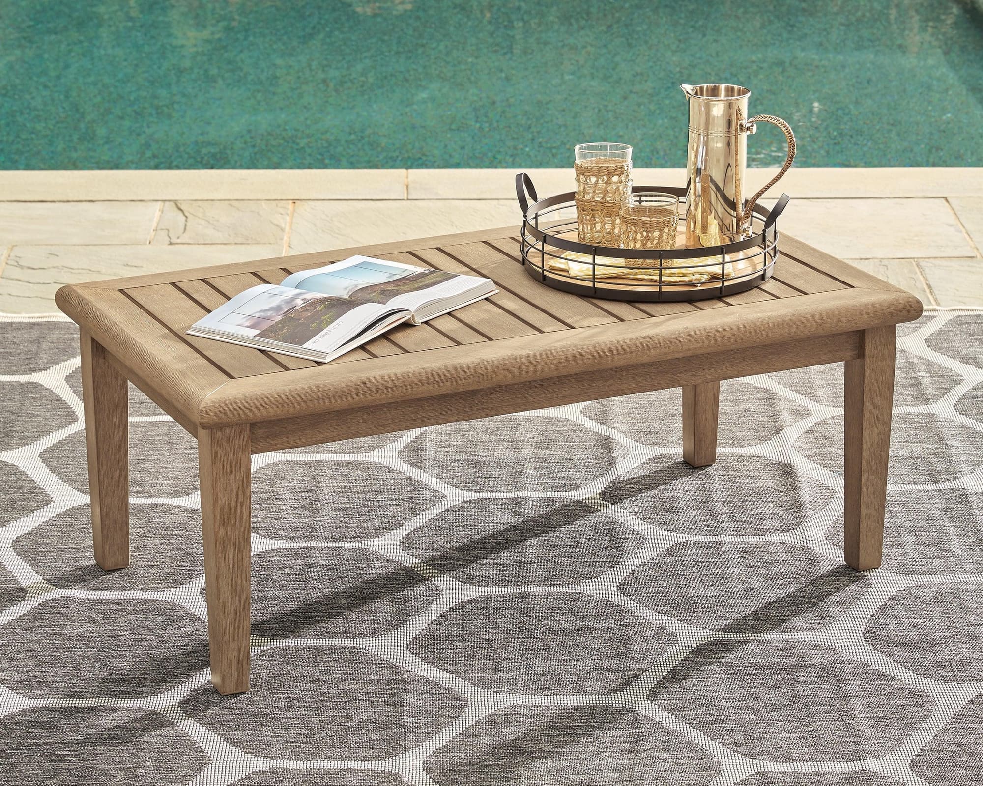 Gerianne Grayish Brown Coffee Table - Image 1