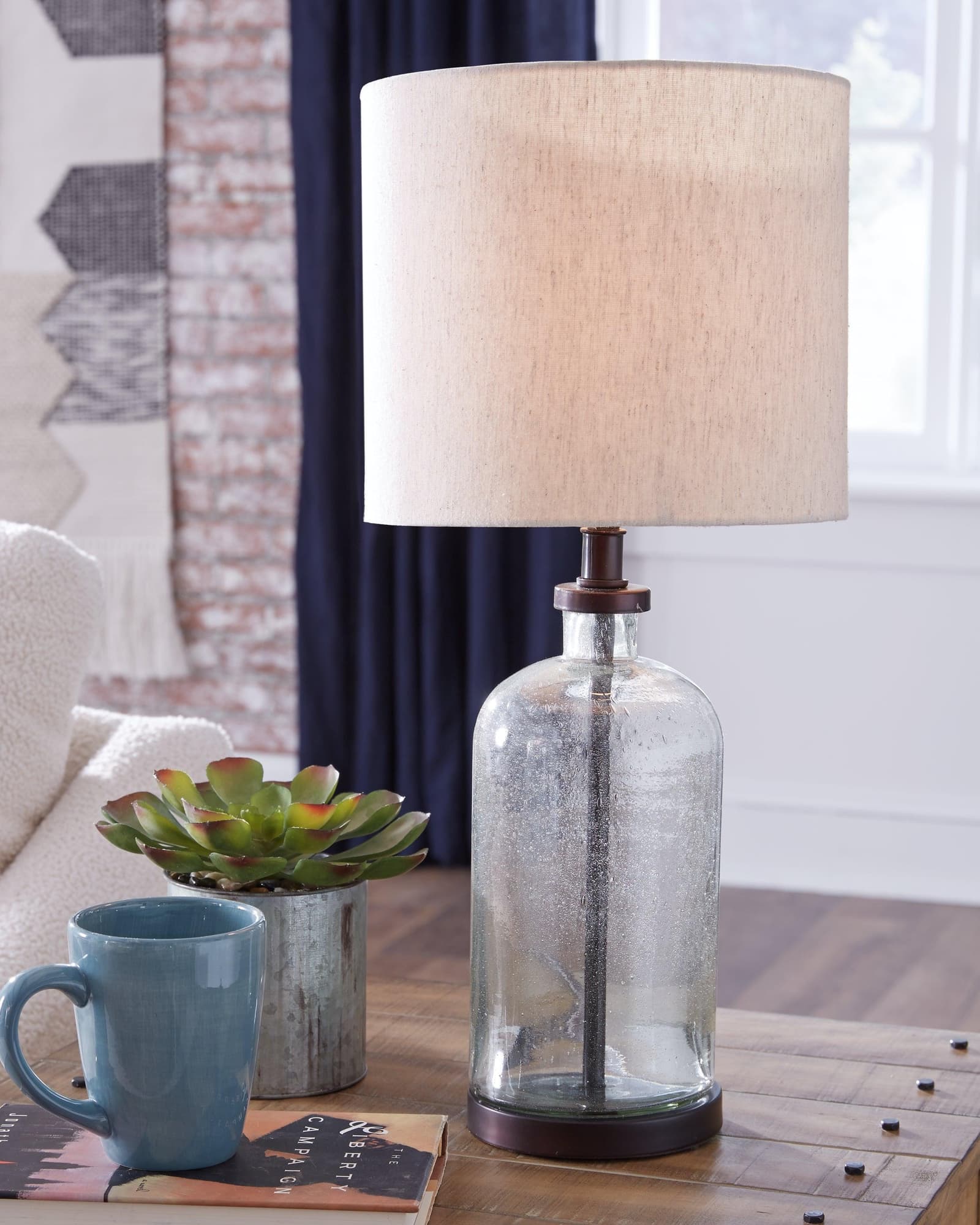 Bandile Clear Bronze Finish Table Lamp