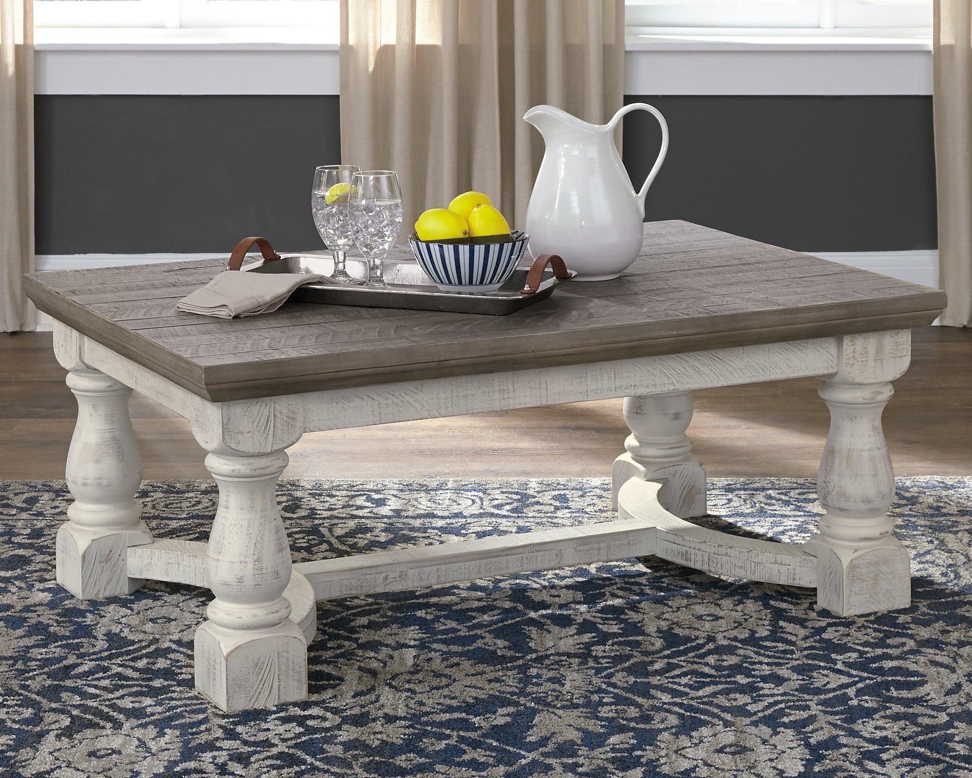Havalance Gray White Coffee Table - Image 1