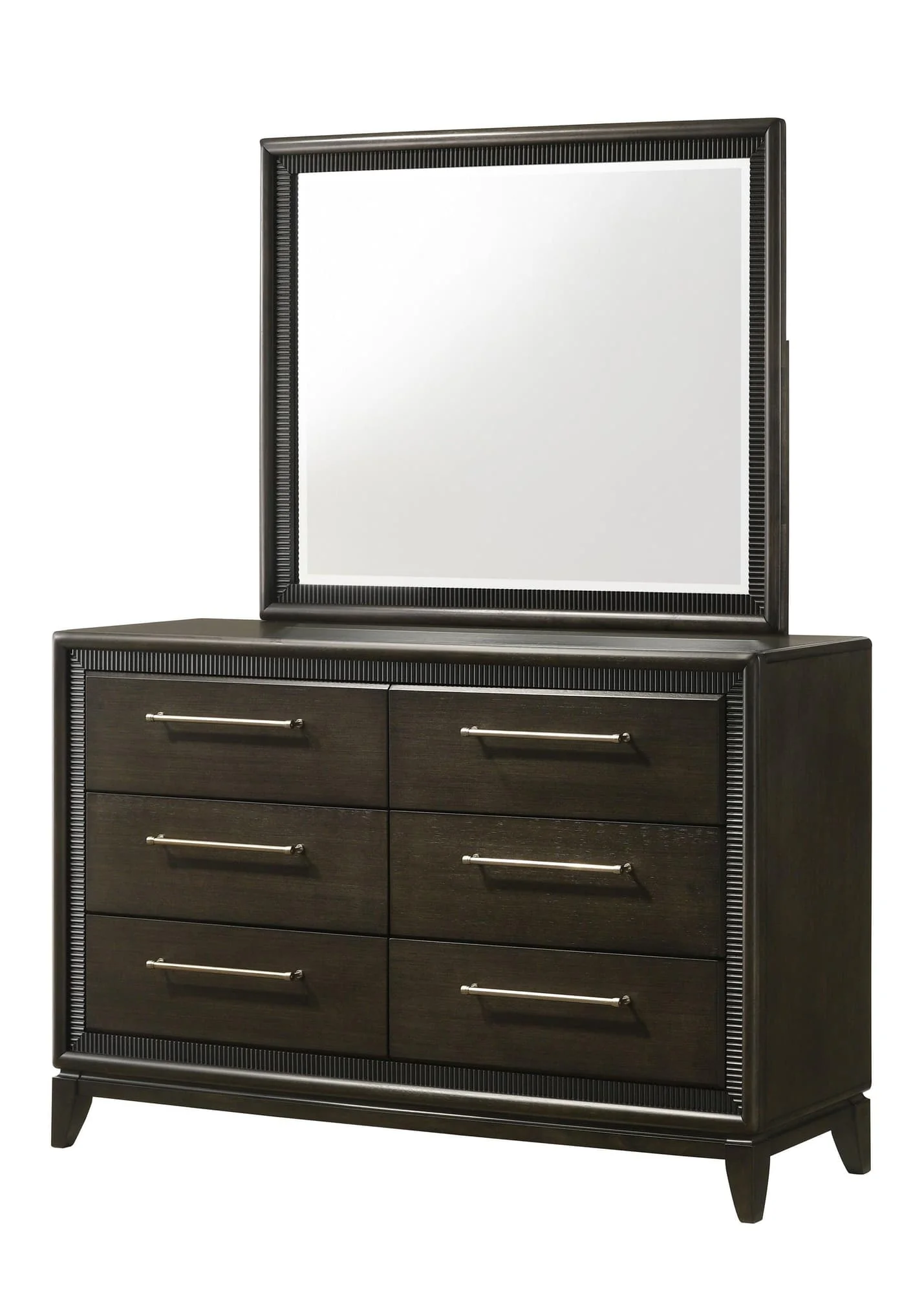 Saratoga Black 6 Drawers Dresser - Image 1