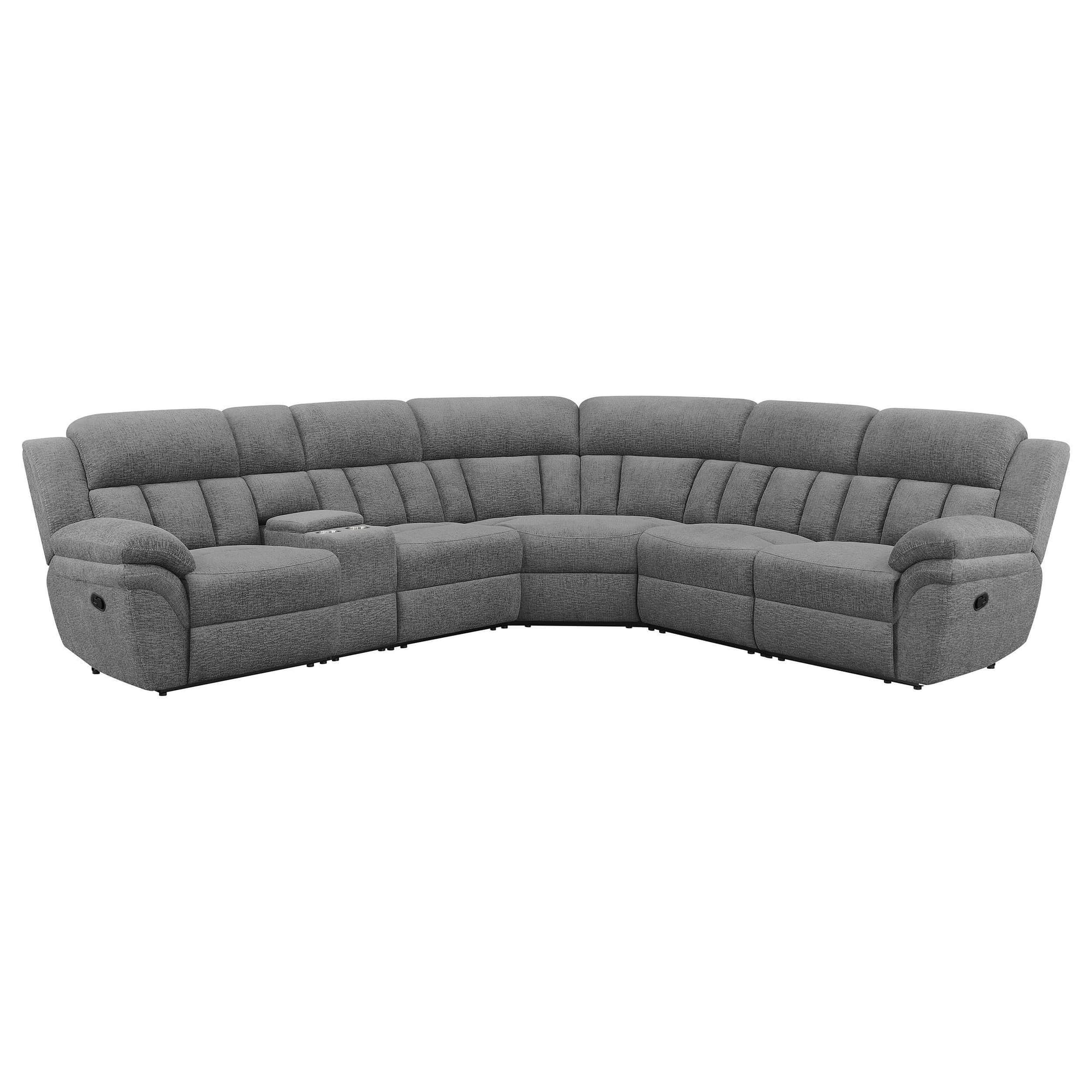 Bahrain 6-Piece Modular Reclining Sectional Sofa Charcoal - Image 1