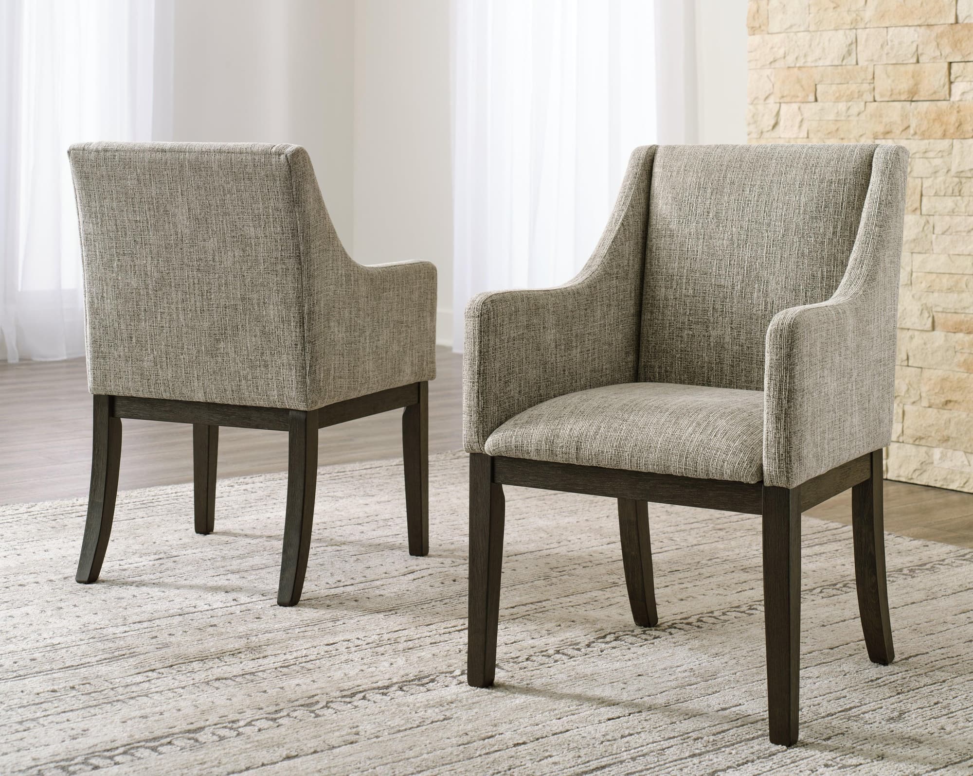 Burkhaus Dark Brown Dining Arm Chair - Image 1