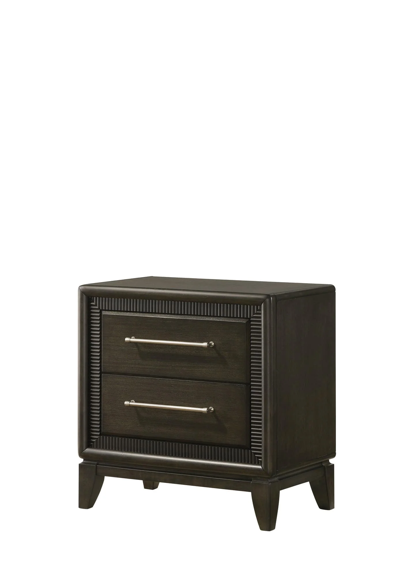 Saratoga Black 2 Drawers Nightstand - Image 1
