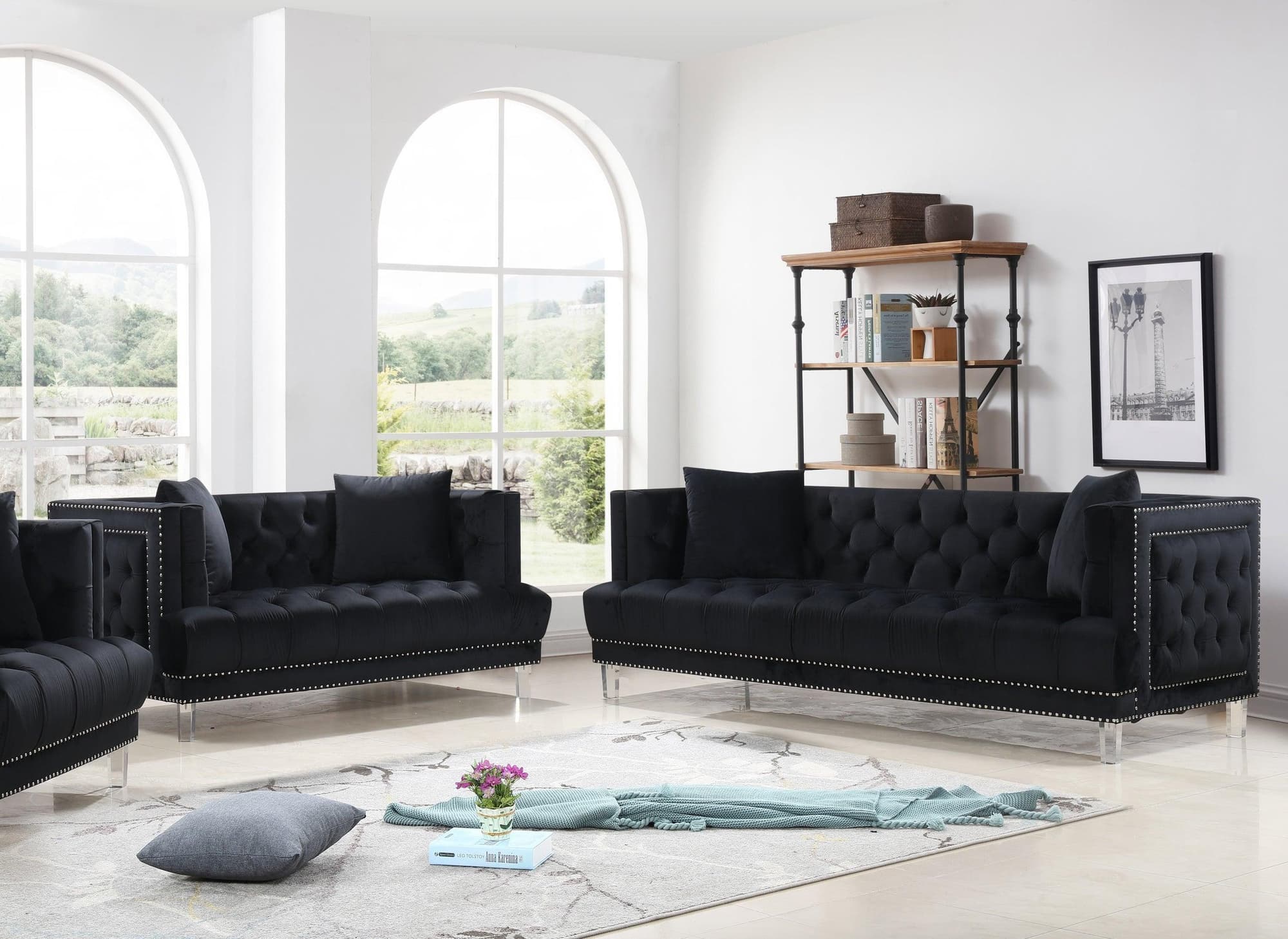 Lucas Black 2-Piece Living Room Set - Image 1