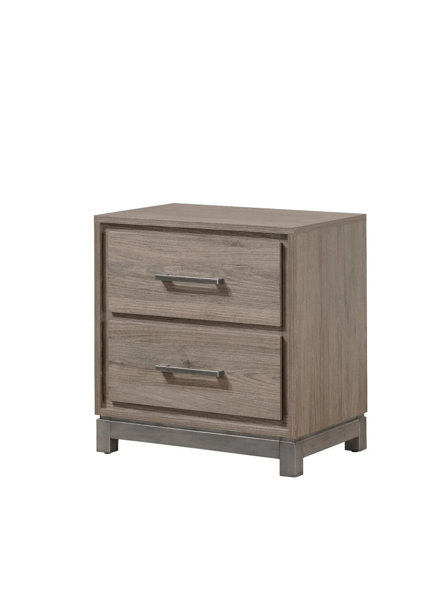 River Brown 2 Drawers Nightstand - Image 1