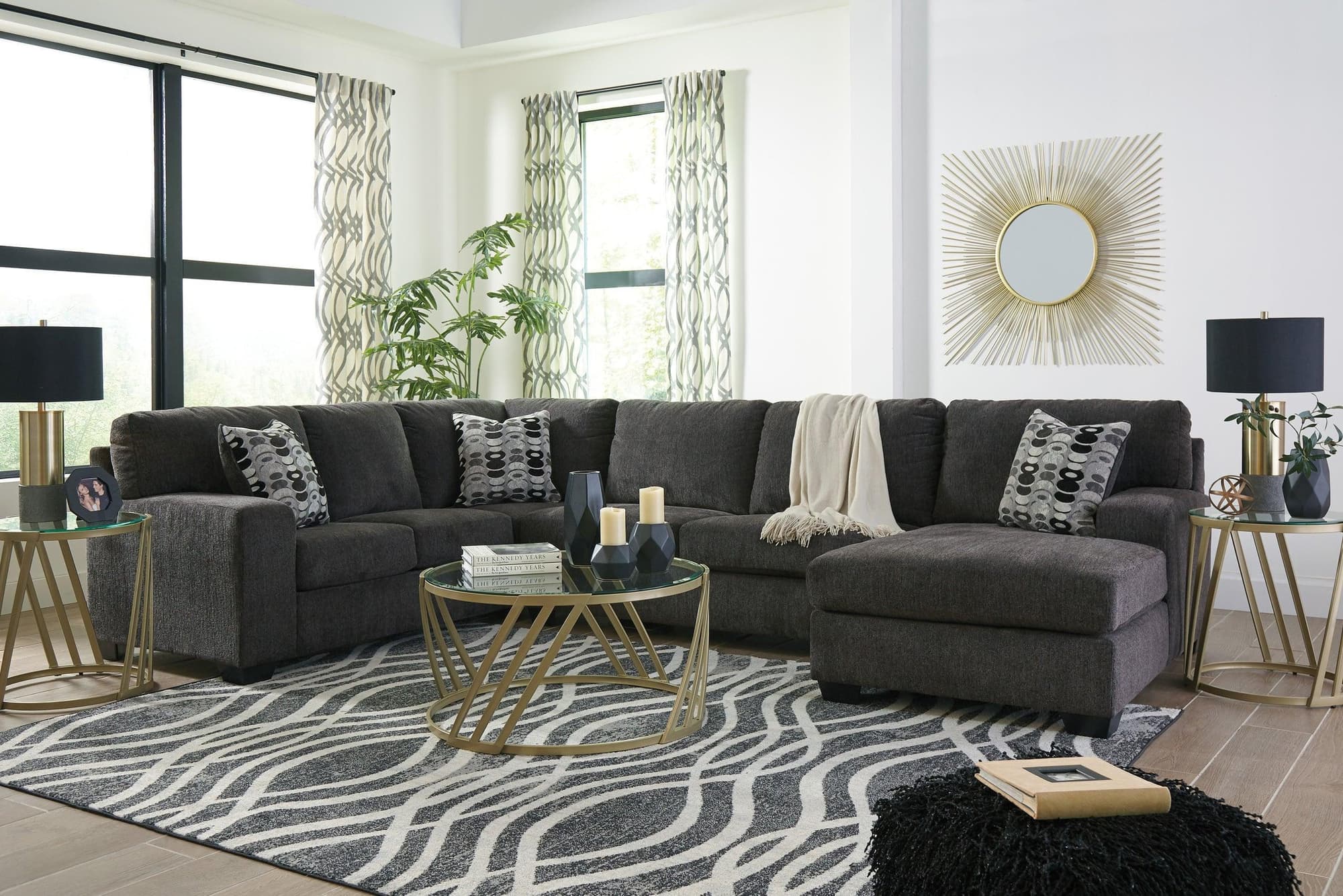 Ashley 807-03 Sectional Smoke - Image 1
