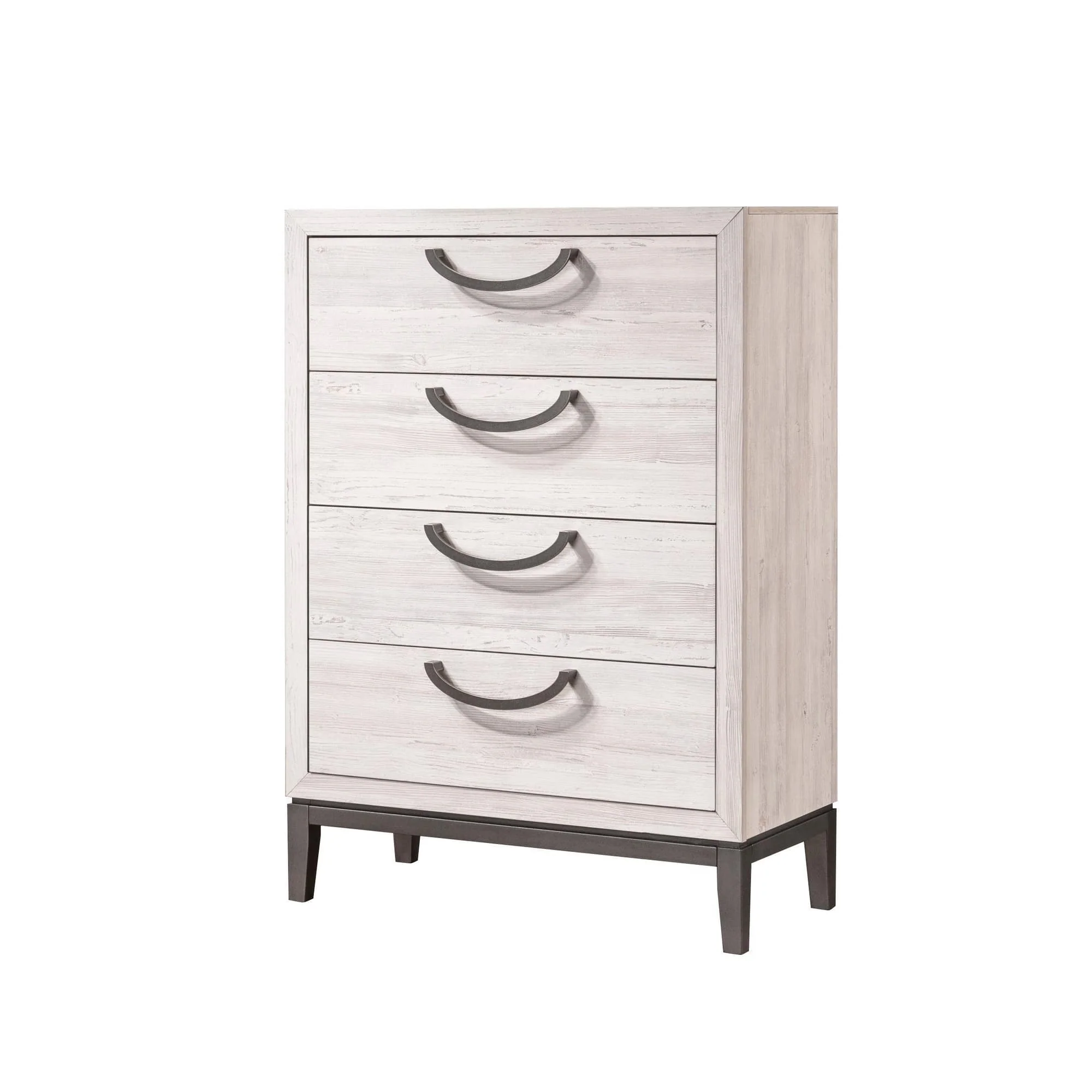 Veda Beige 4 Drawers Handle Accent Chest - Image 1