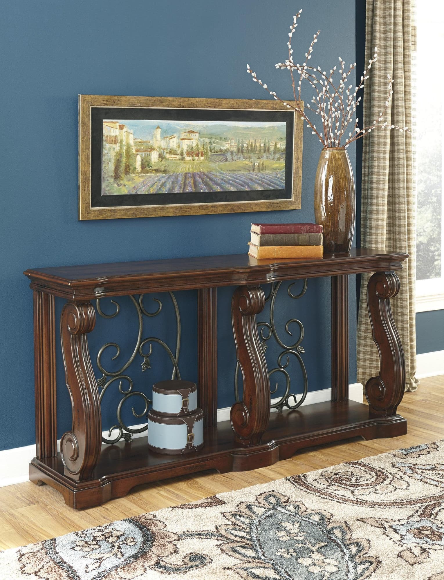 Rustic Brown Storage Coffee Table - Image 1