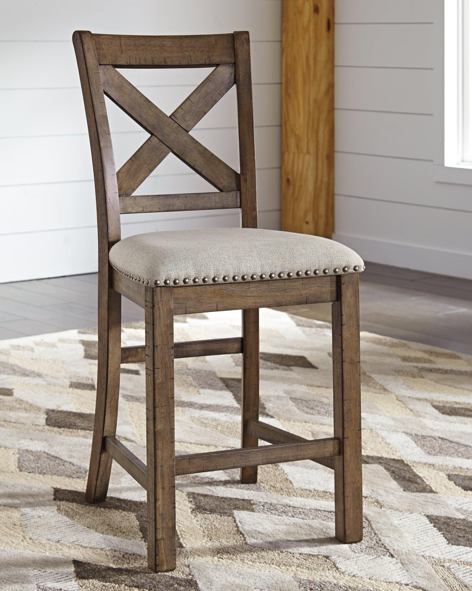 Moriville Beige Counter Height Bar Stool - Image 1