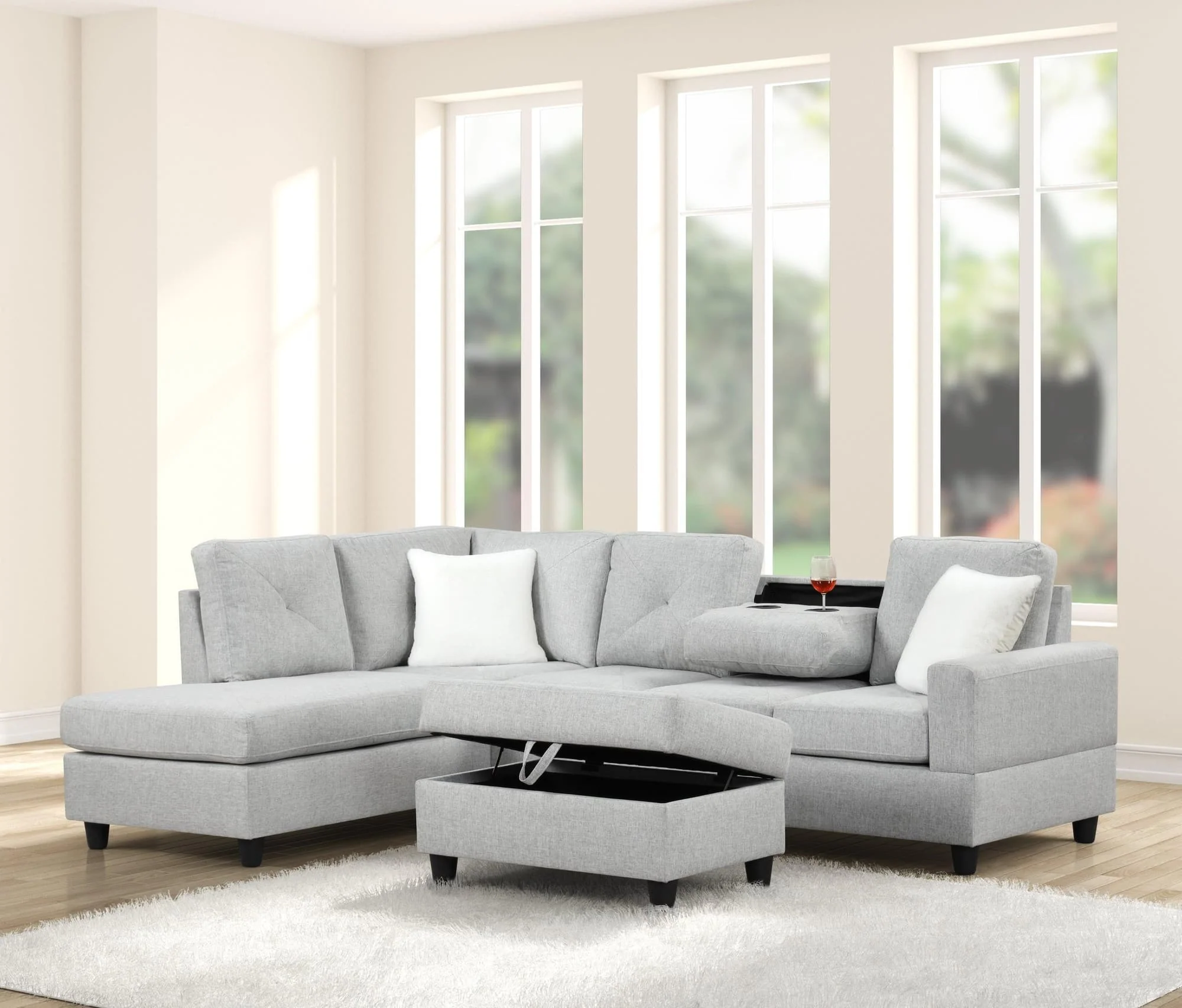 Rocket Gray Reversible Sectional - Image 1