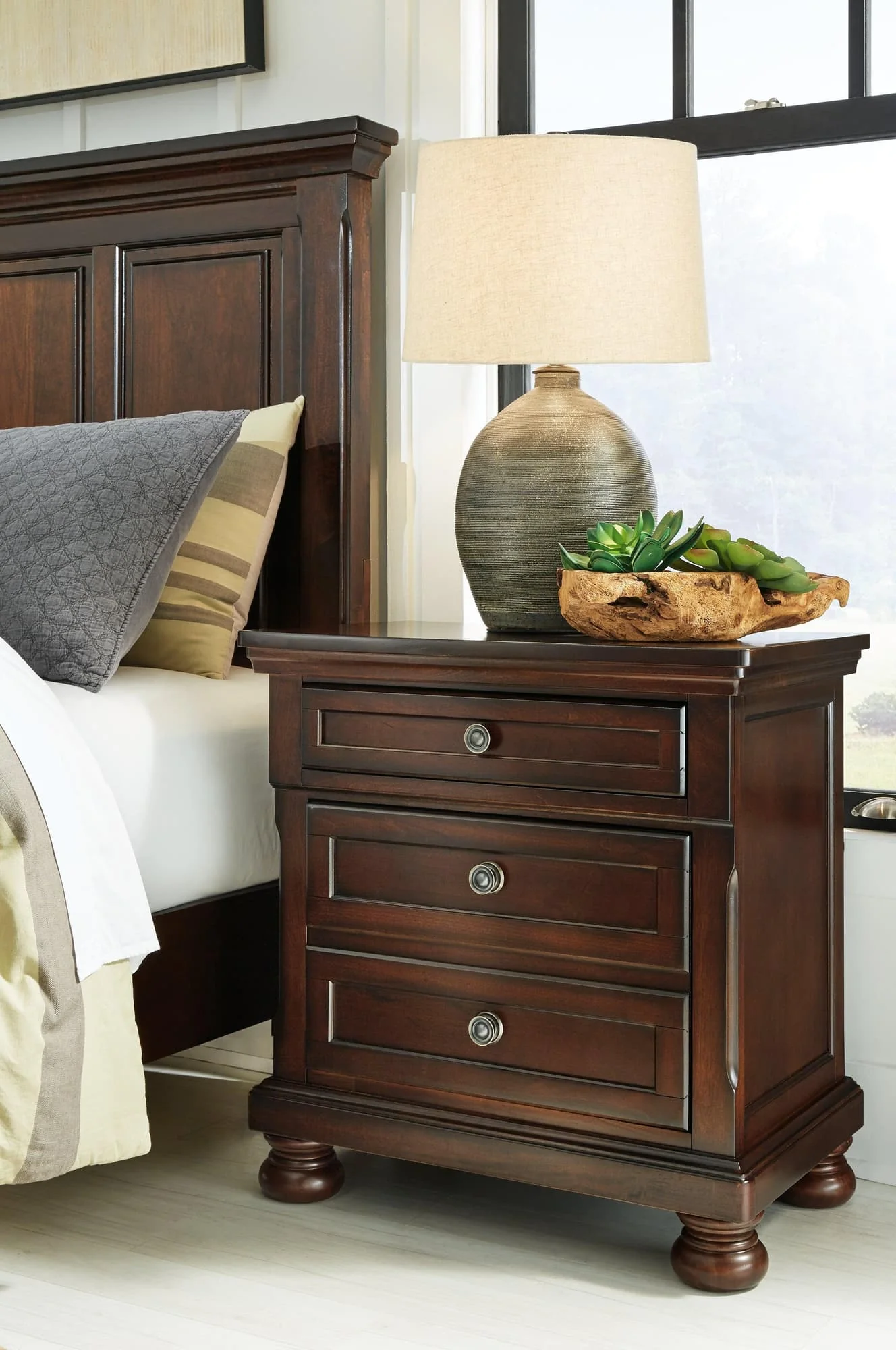 Porter Rustic Brown Nightstand - Image 1
