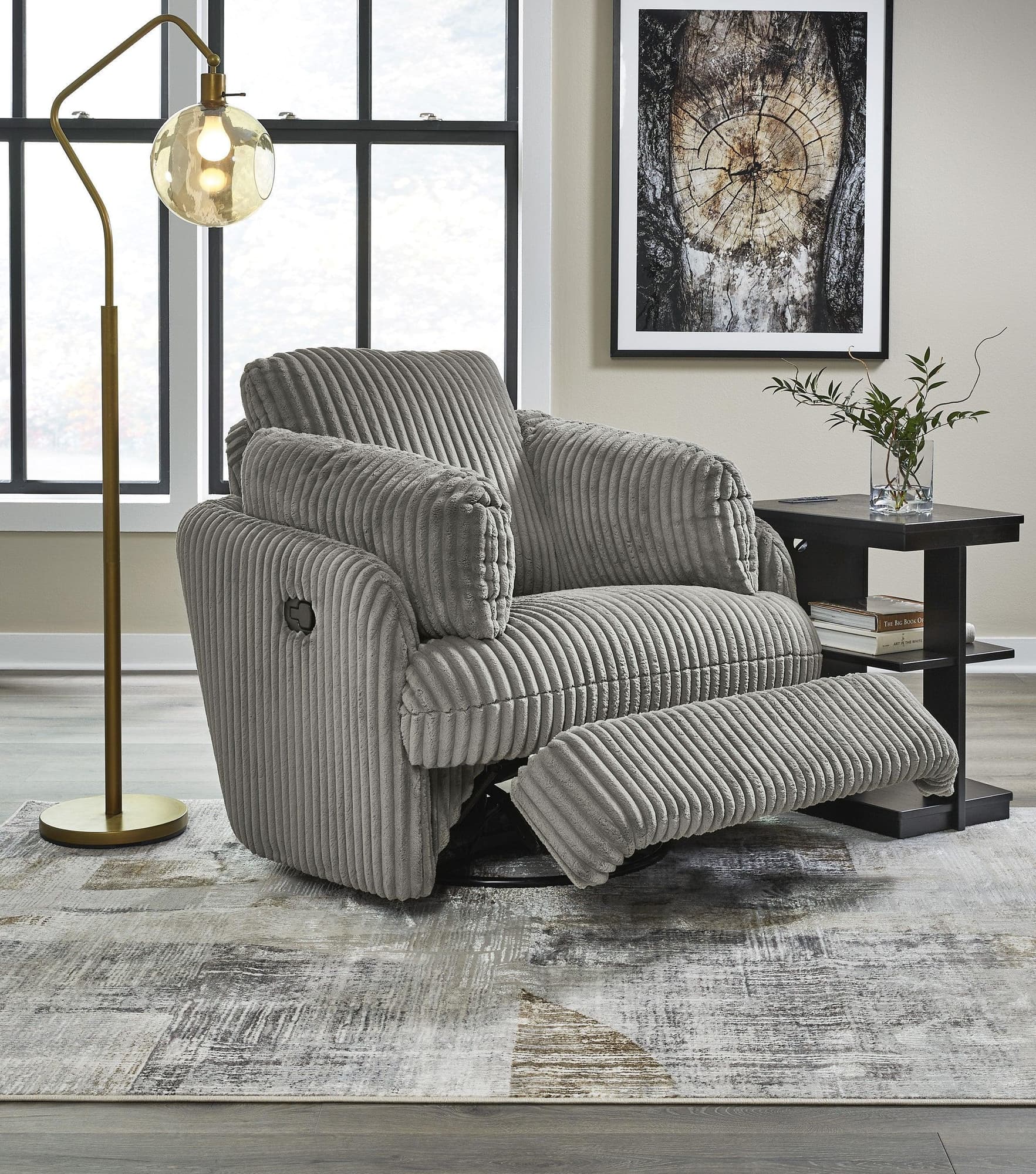 Tie-breakers Fog Swivel Glider Recliner - Image 1