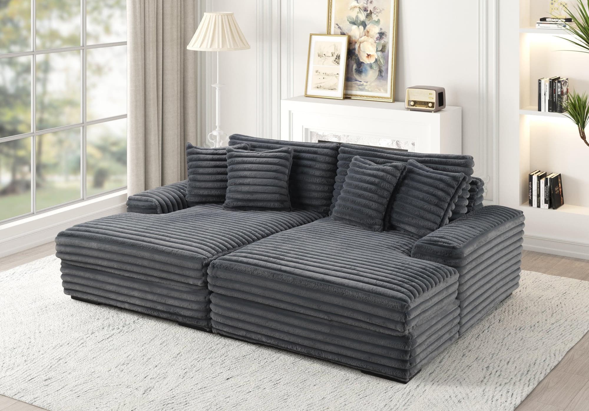 Fon Gray Chaise Lounge - Image 1