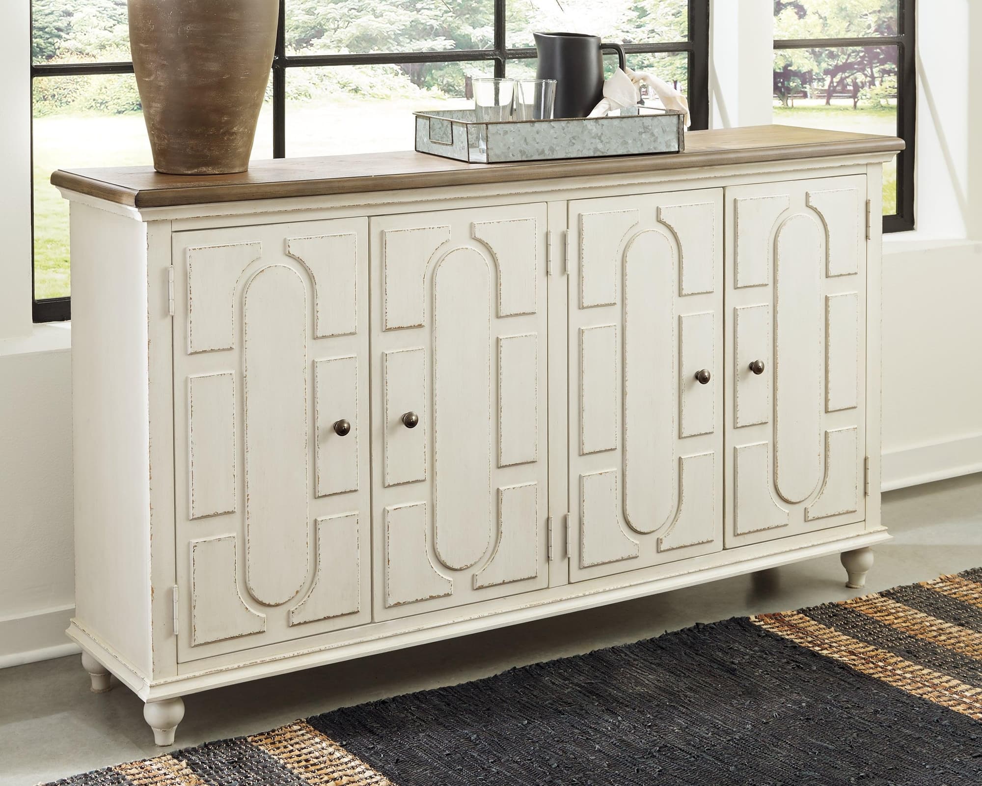 Roranville Antique White Accent Cabinet - Image 1