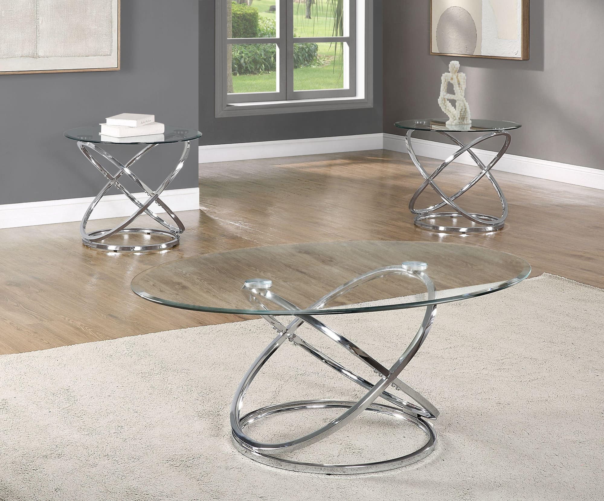 Aura Glass Cocktail Coffee Table
