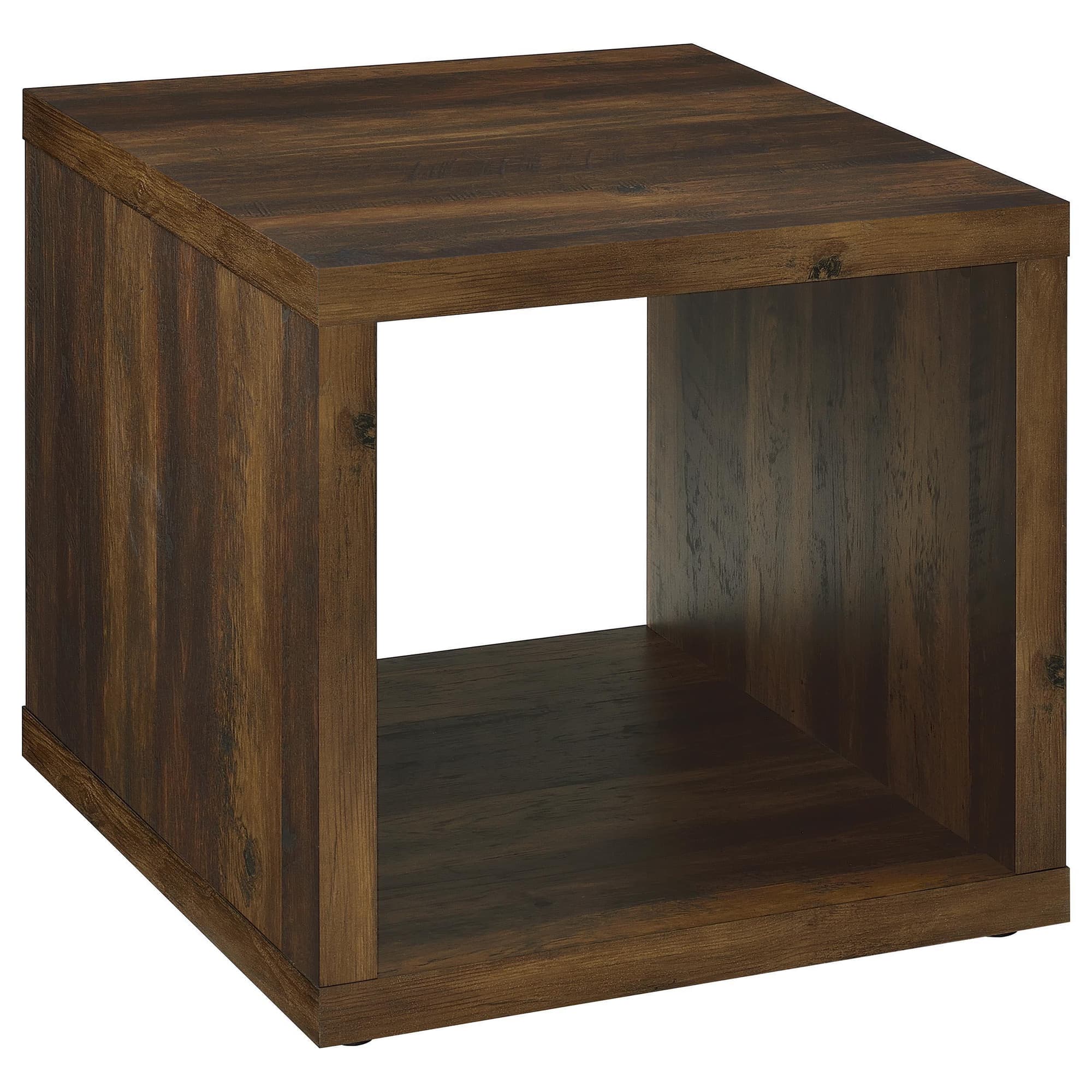 Frisco Square Wood Side End Table Dark Pine - Image 1
