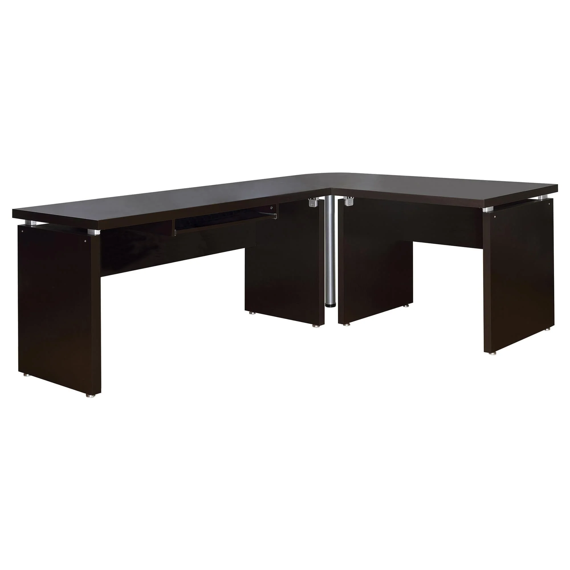 Skylar Wood L shape Computer Desk Cappuccino - Image 1