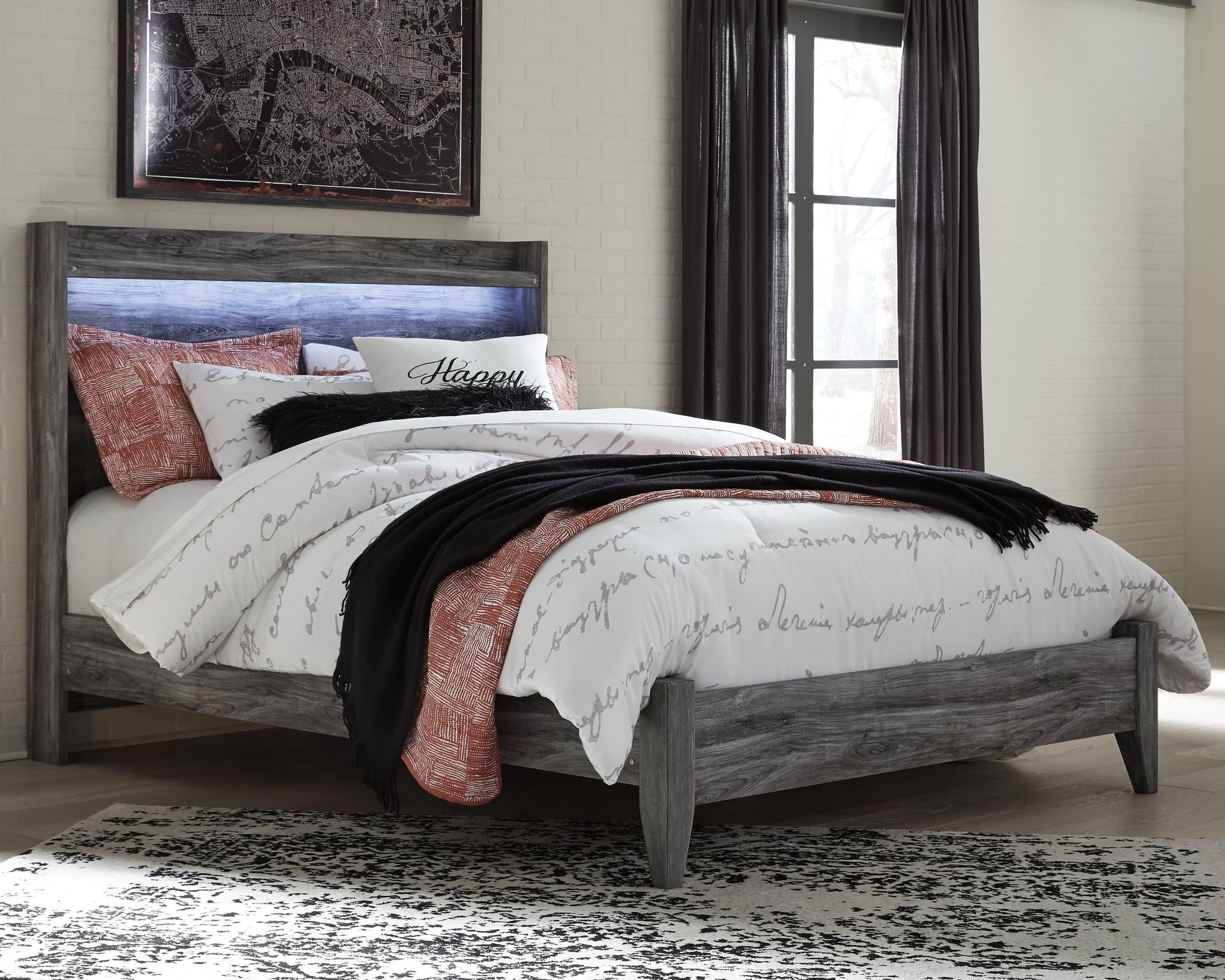 Baystorm Gray Queen Panel Bed - Image 1