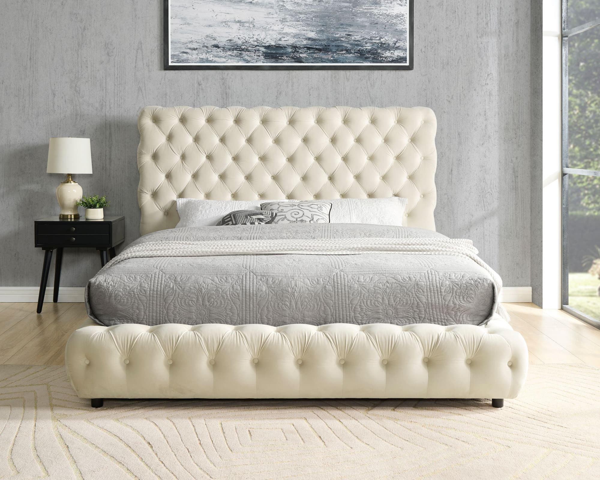 Dream Beige Platform King Bed - Image 1