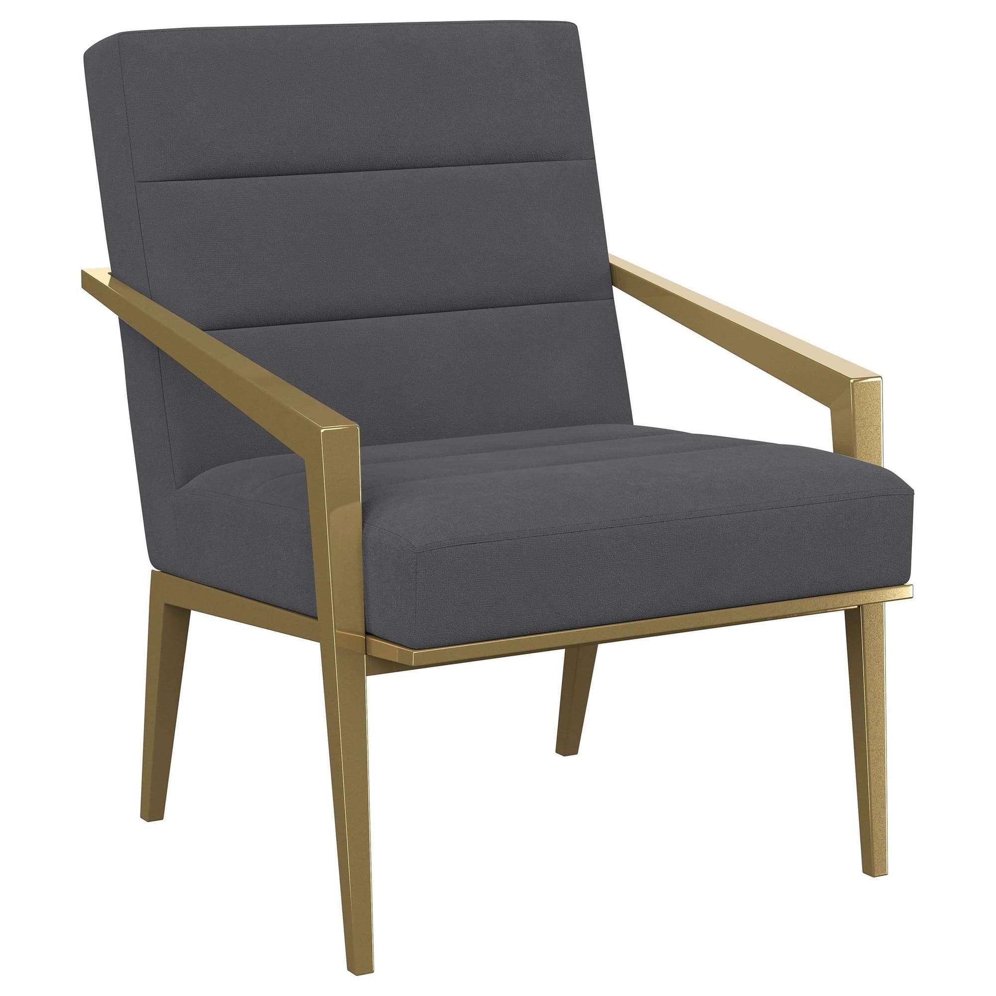 Kirra Upholstered Metal Arm Accent Chair Dark Grey - Image 1
