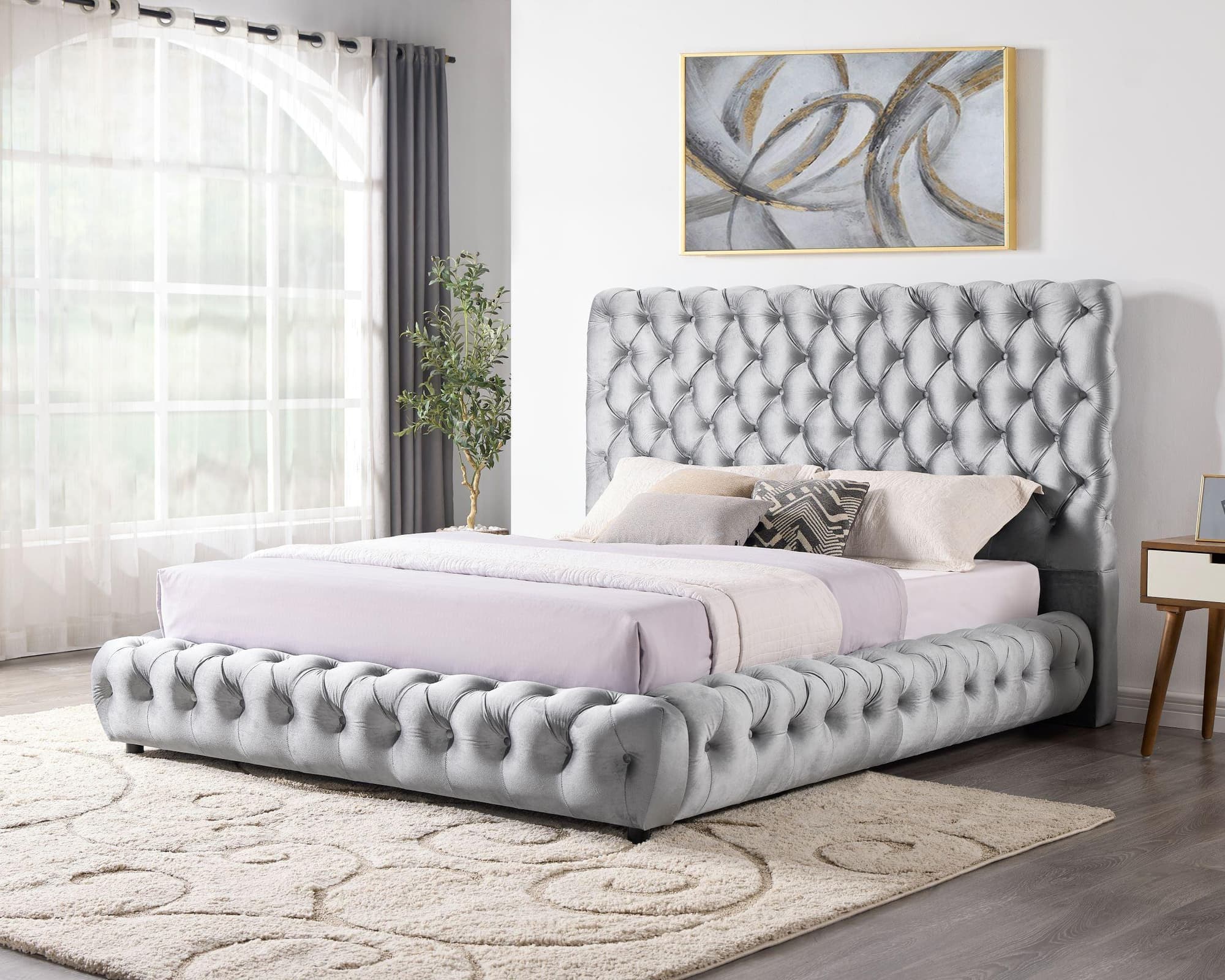 Dream Gray Platform King Bed - Image 1