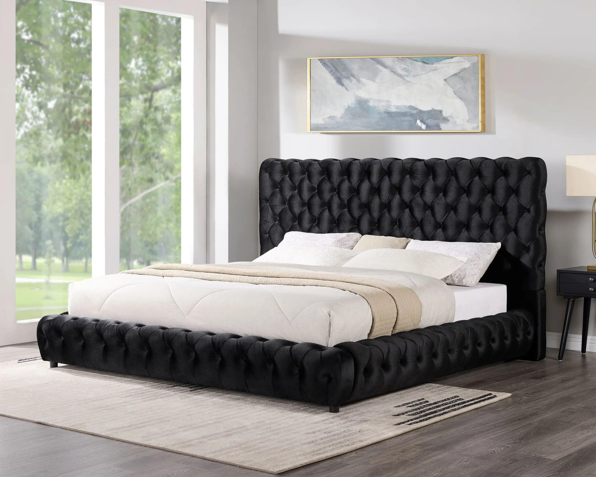 Dream Black Platform Queen Bed - Image 1