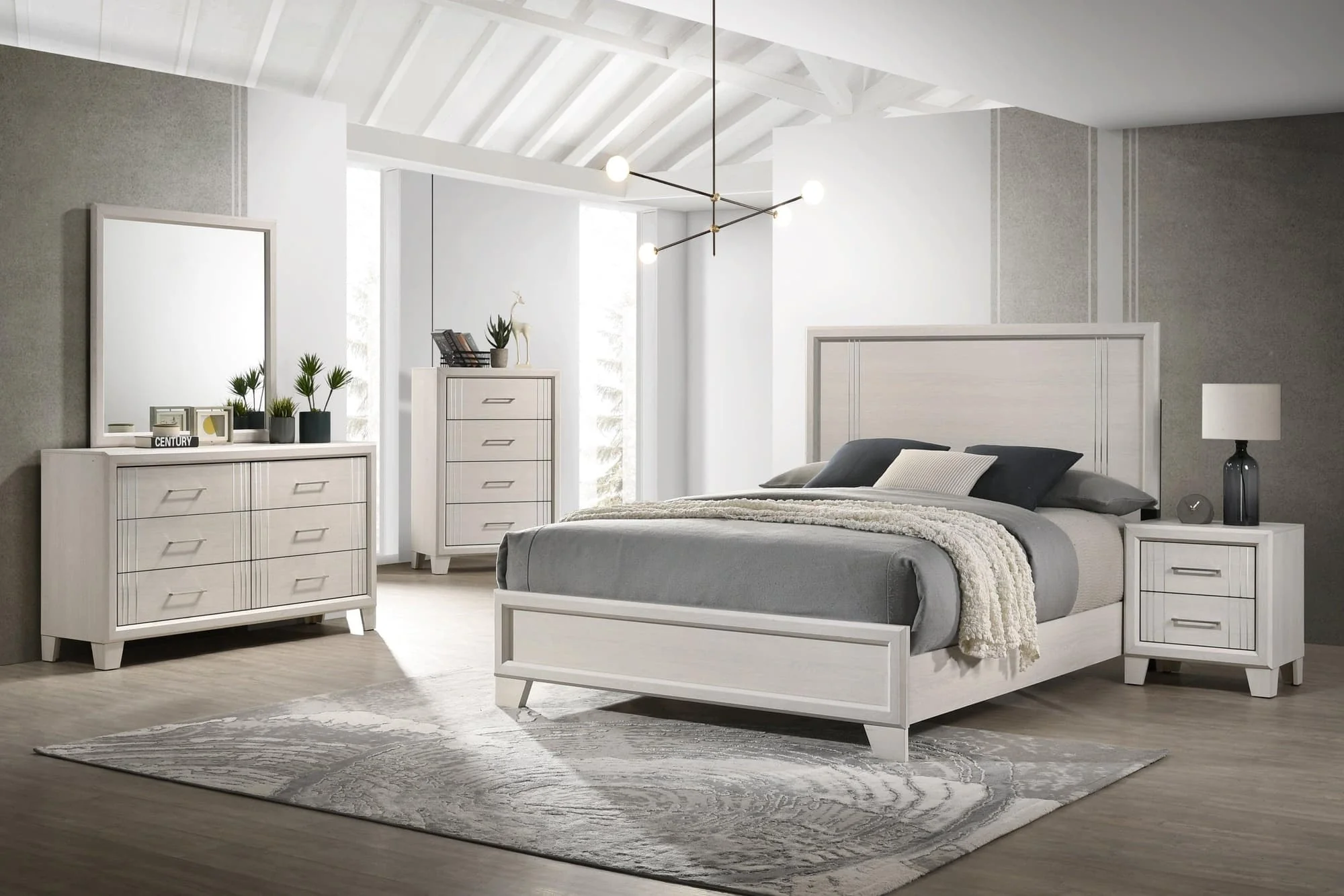 Charlie Cream Panel Bedroom Set - Image 1