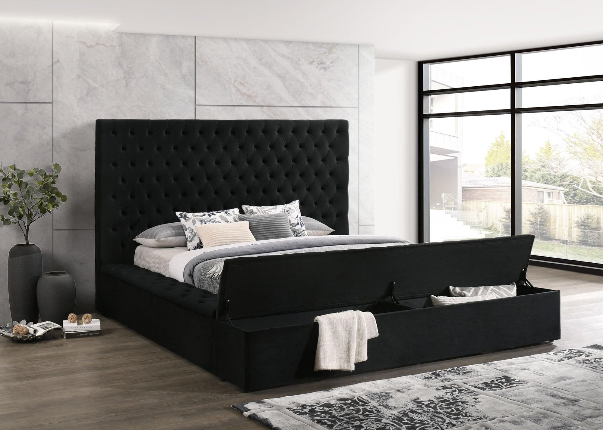 Paris Black Platform King Bed - Image 1