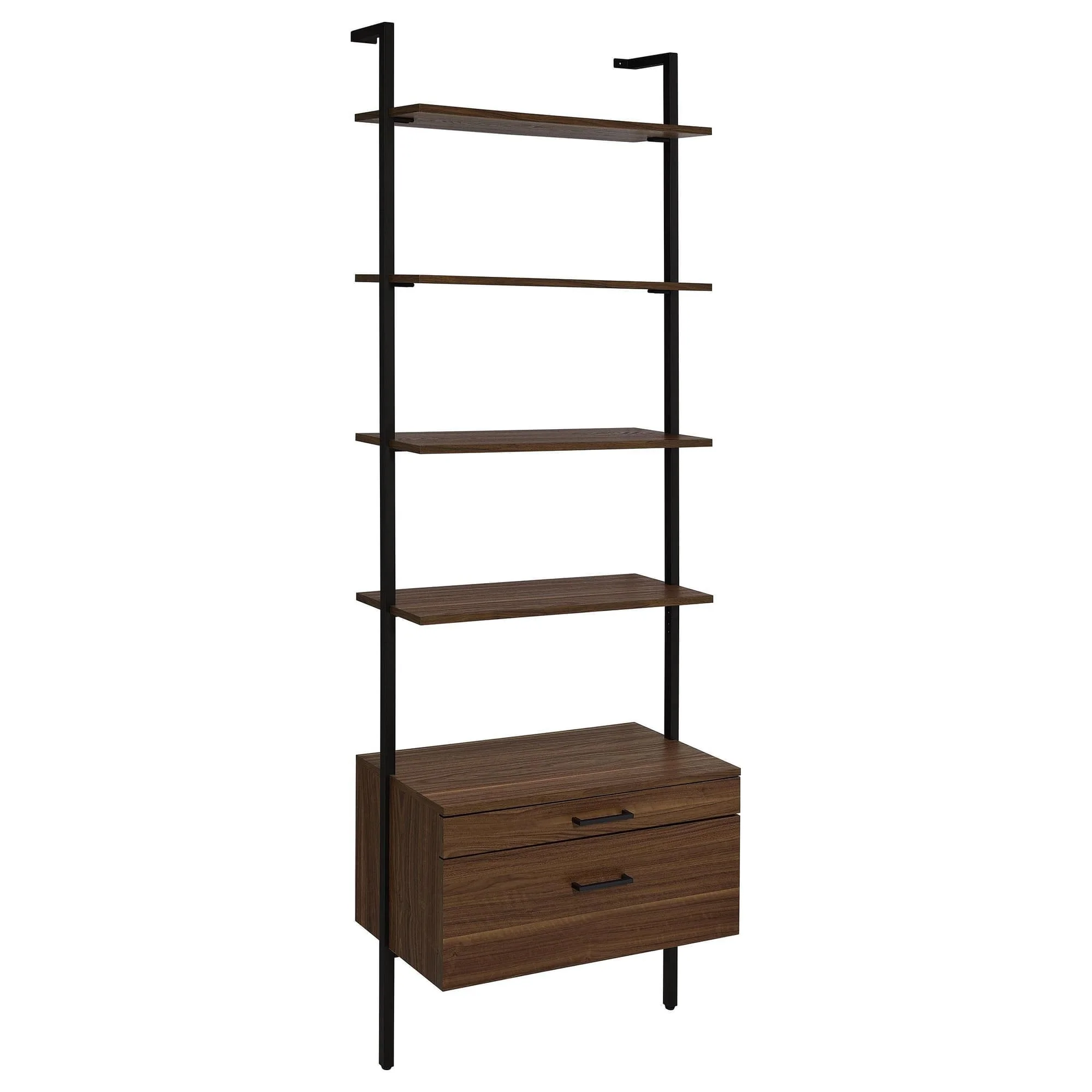 Gors Brown Black Bookcase Shelf With Storage