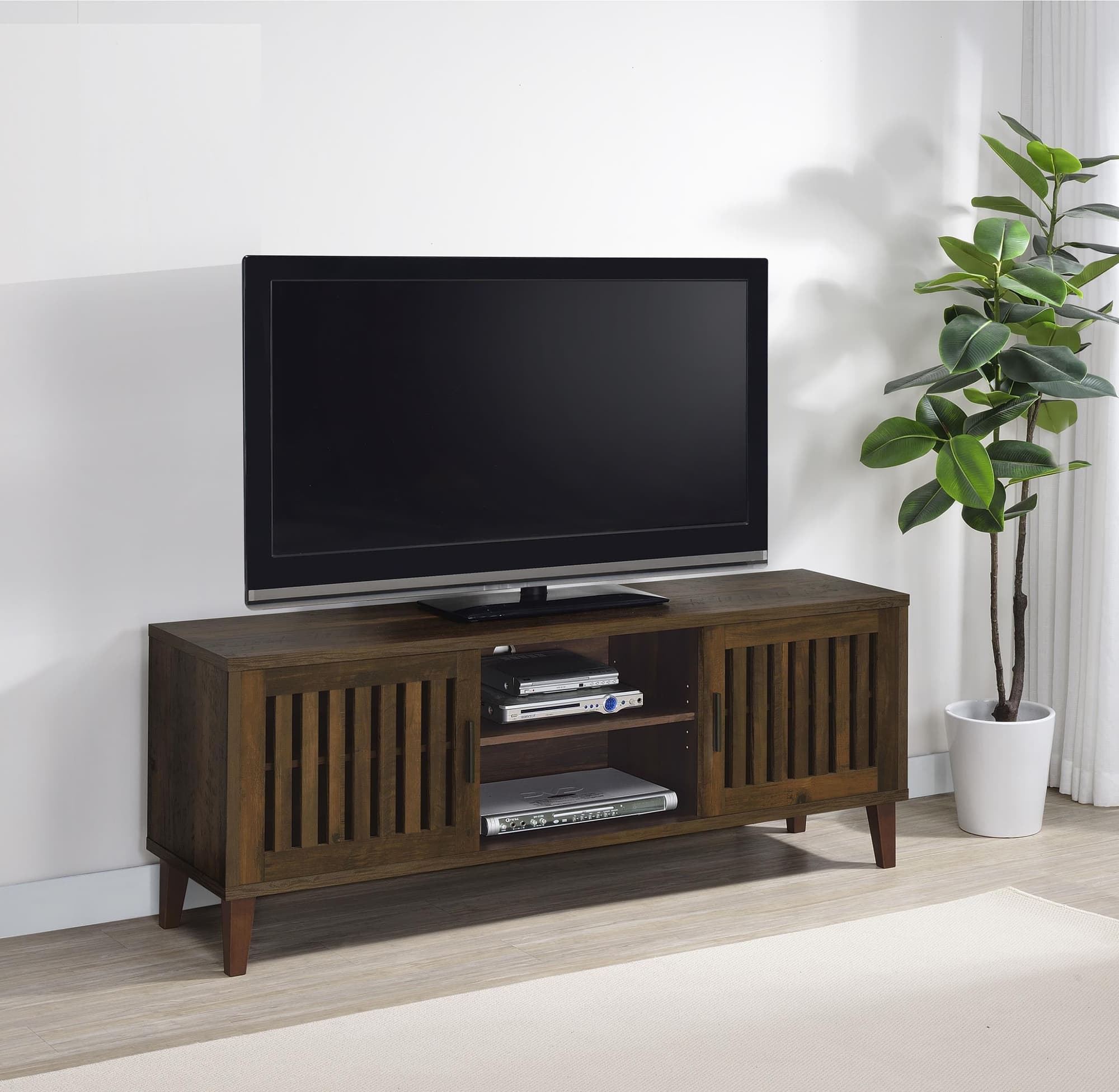 Sedona 2 Door Wood 60" TV Stand Dark Pine - Image 1