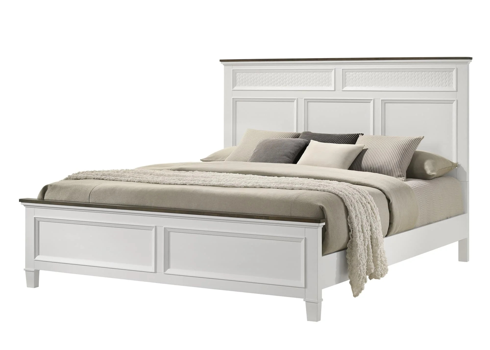Everdeen White King Bed - Image 1