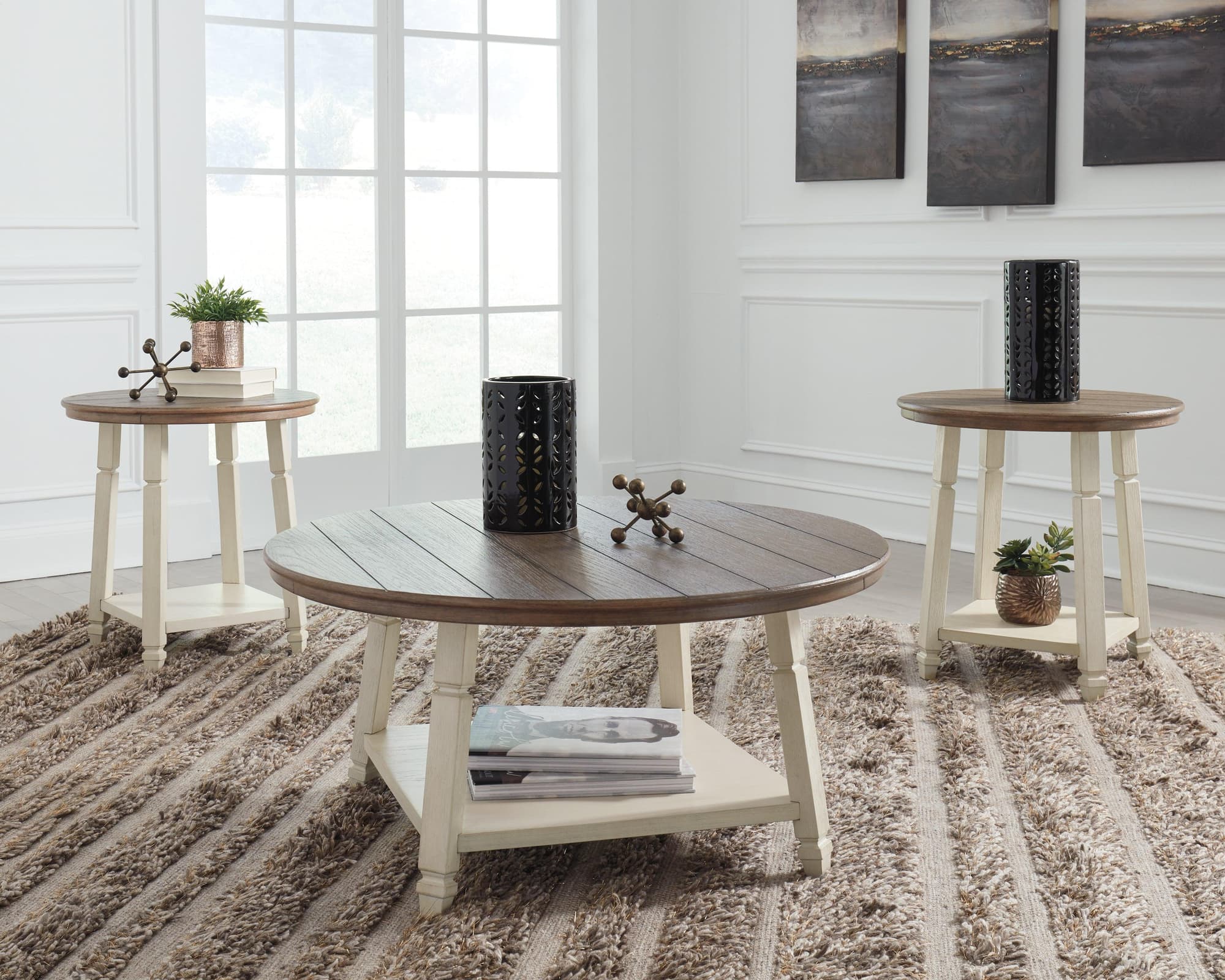 Bolanbrook Two-Tone Table (Set of 3)