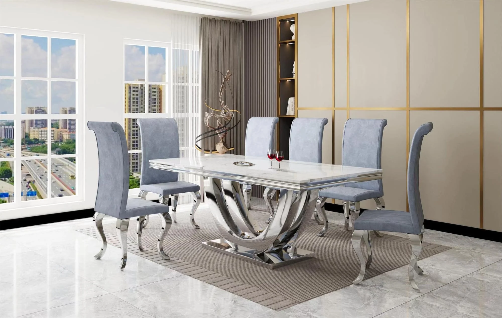 Era Gray Dining Room Set - Image 1