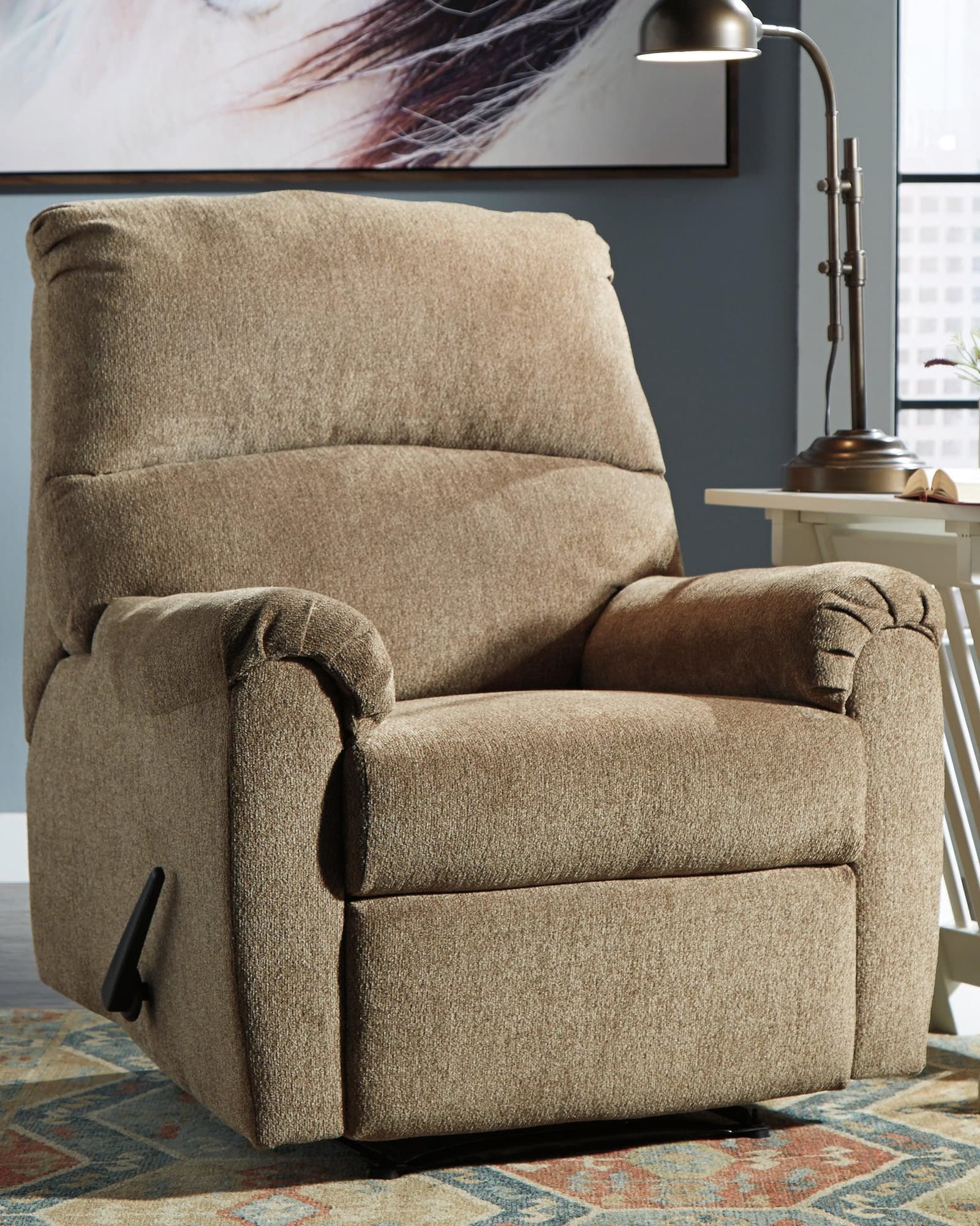 Nerviano Mocha Chenille Recliner - Image 1