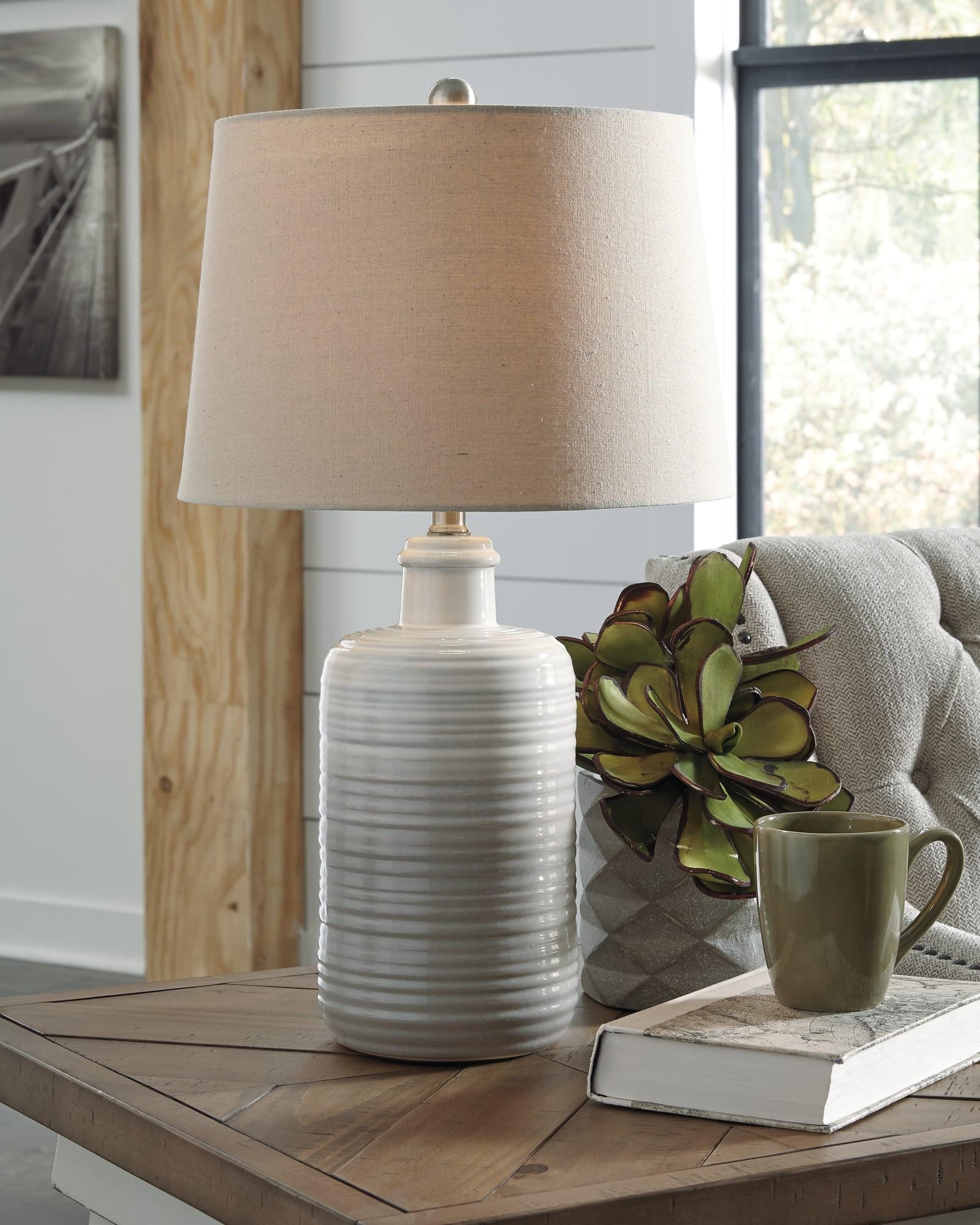 Marnina Taupe Table Lamp (Set of 2)