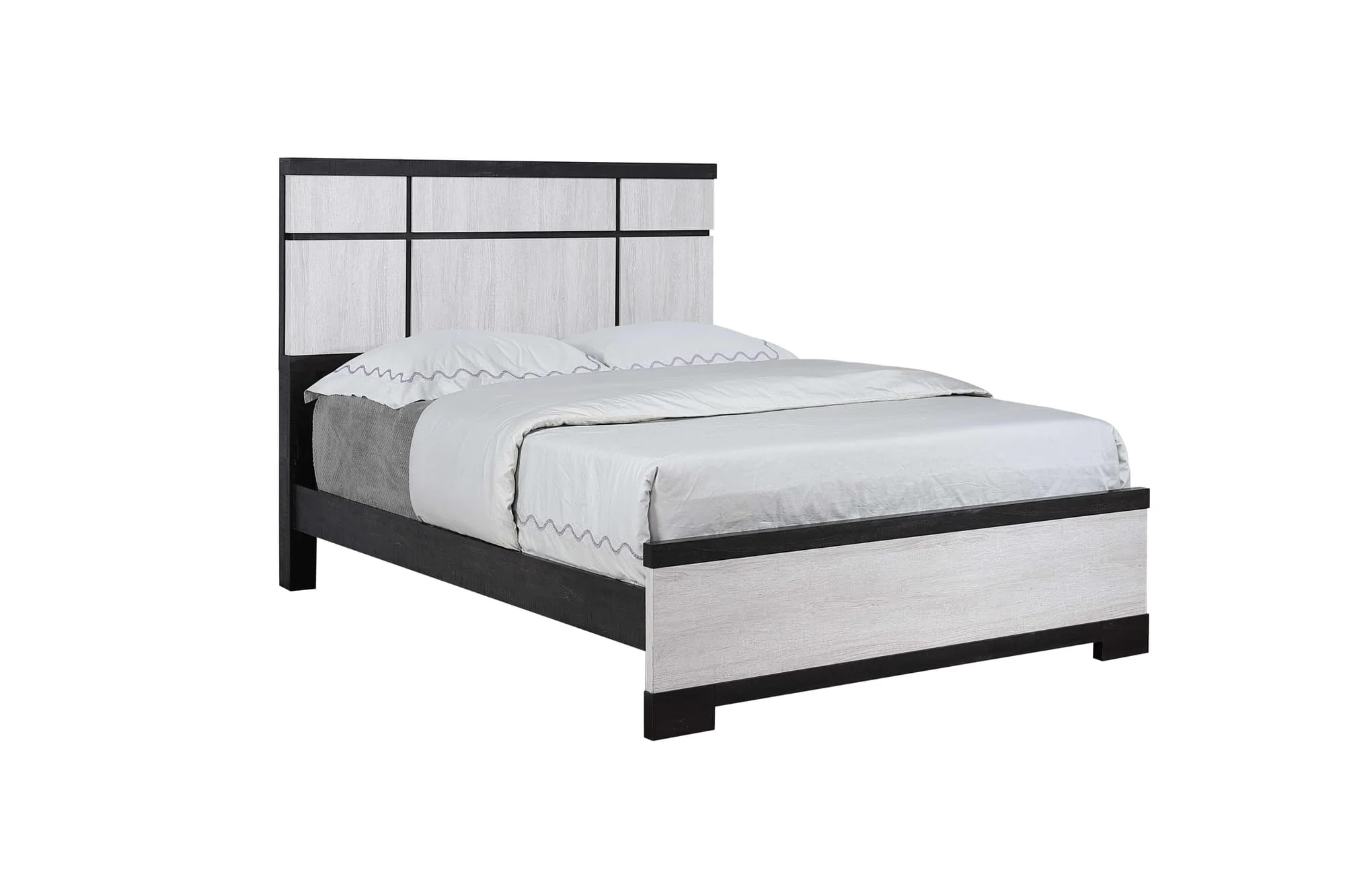 Remington Black White Panel King Bed - Image 1