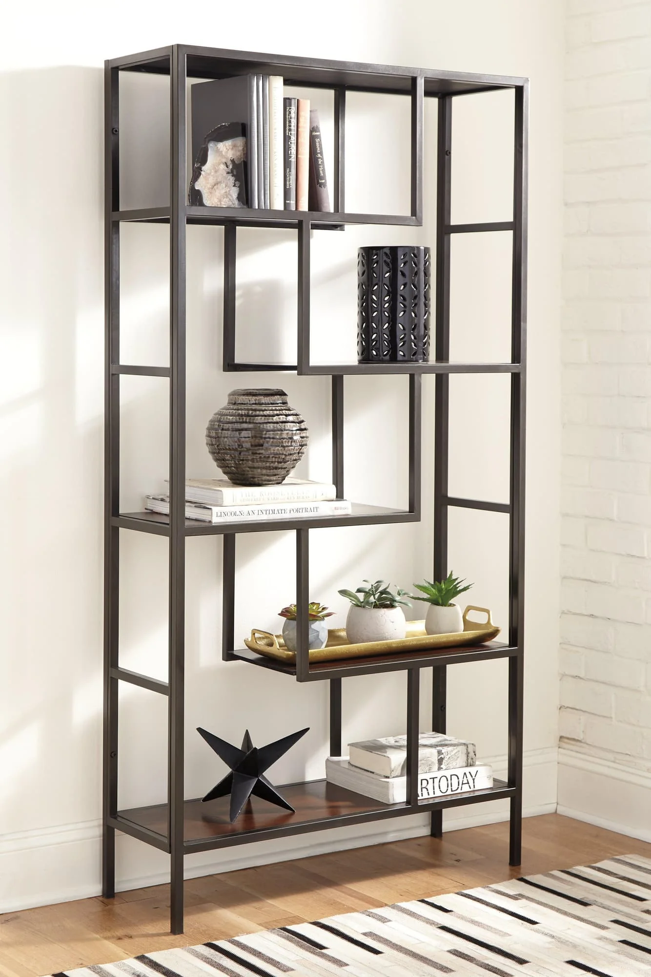 Frankwell Brown Black Bookcase